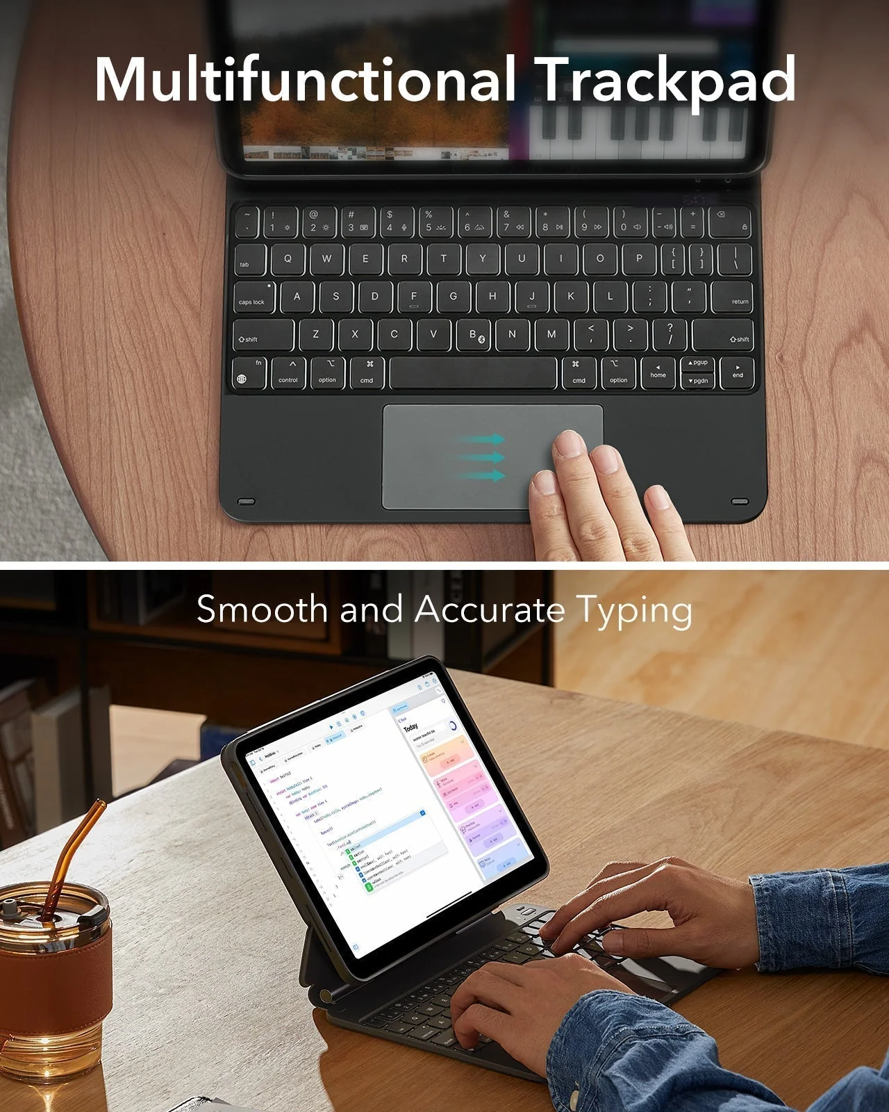 iPad Air 11” (2025) Rebound Magnetic Keyboard Case 360 Pencil Bundle-UK Layout-Black - Image 6