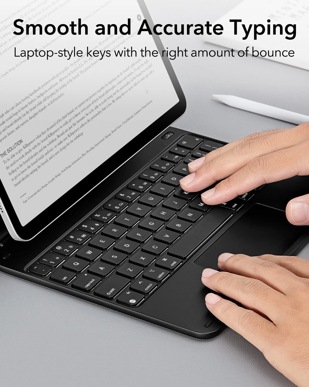 iPad Air 11” (2025) Rebound Magnetic Keyboard Case - UK Layout-Black - Image 6