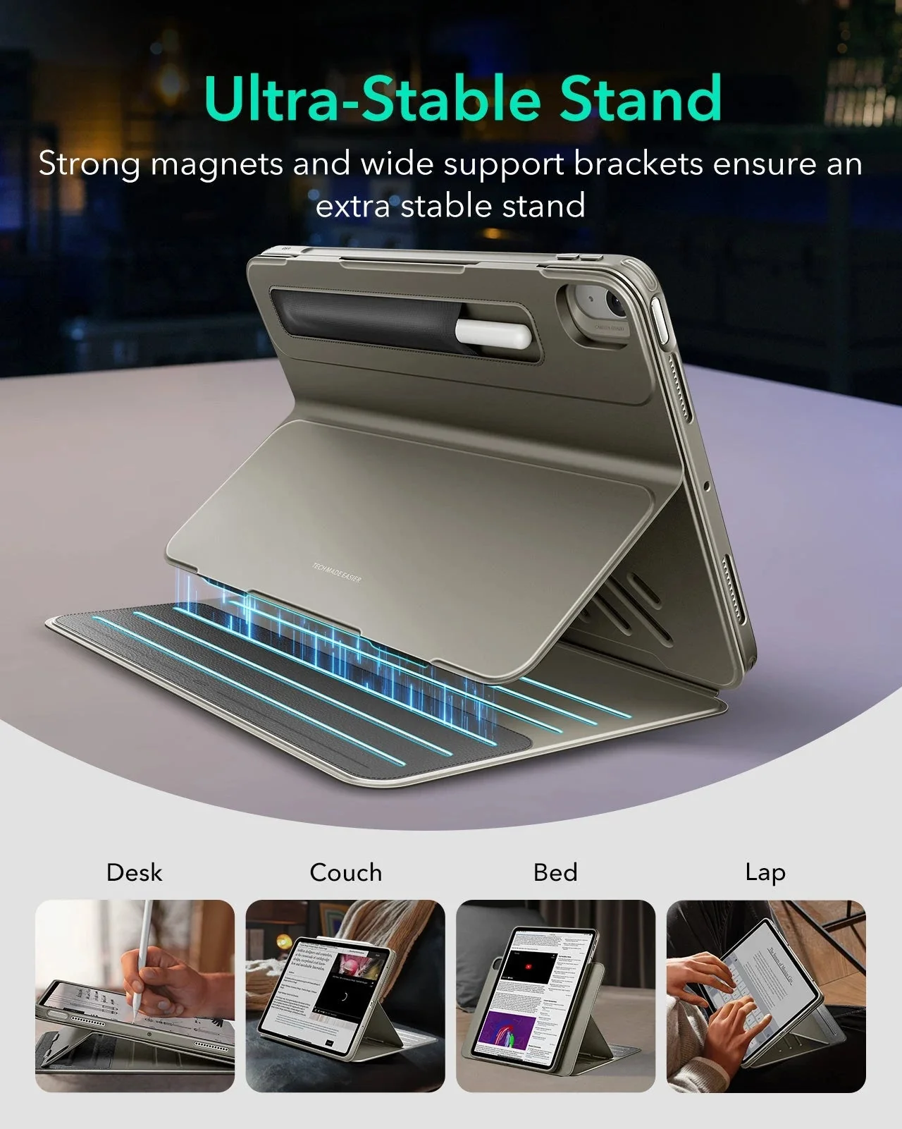 iPad Air 11" (2025) Shift Magnetic Case - Titanium - Image 3
