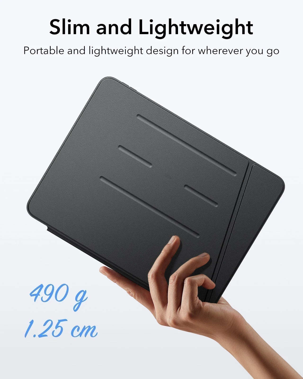 iPad Air 13" (2024) Flip Magnetic Case with Pencil Holder - Navy Blue - Image 8