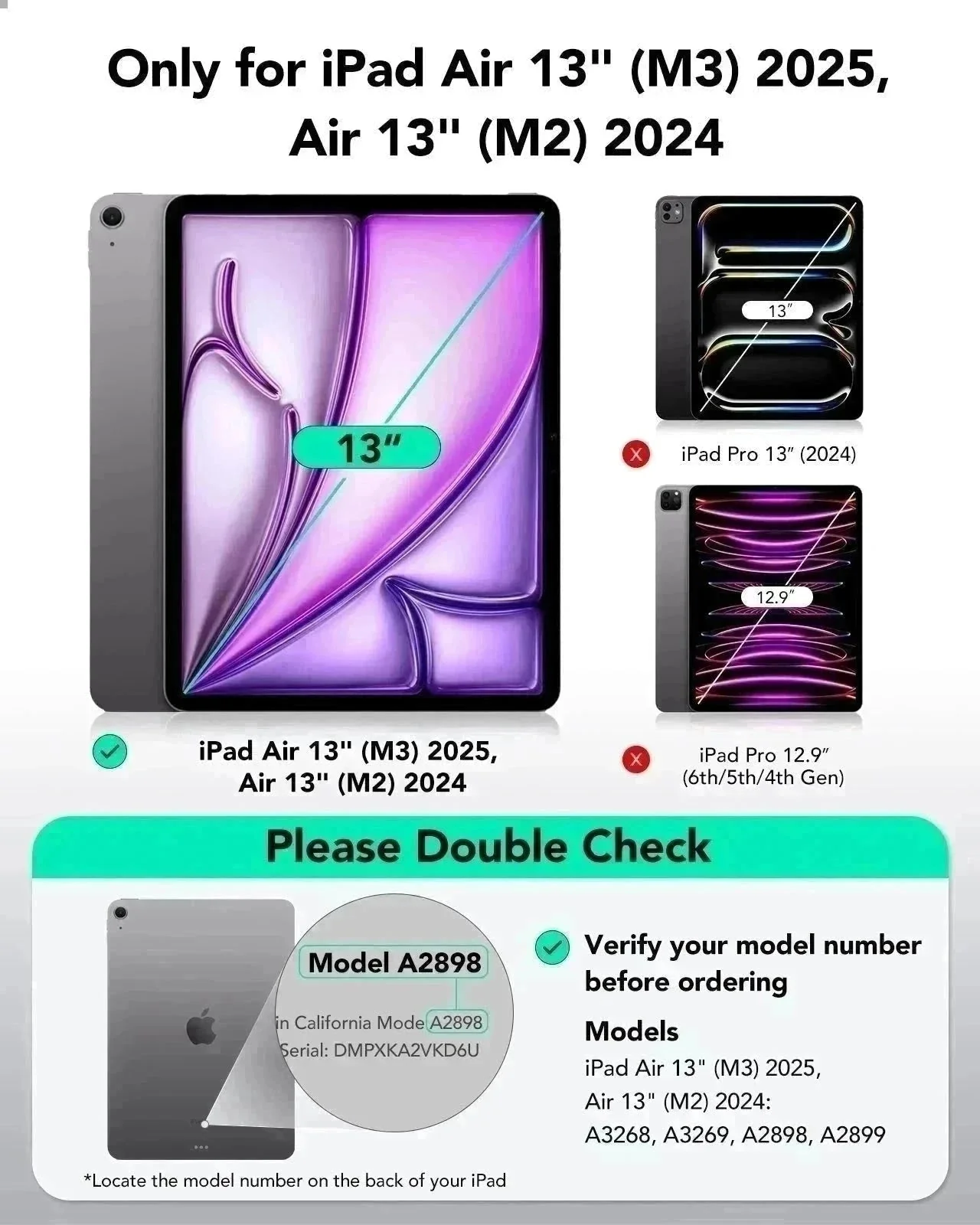 iPad Air 13" (2024) Flip Magnetic Case with Pencil Holder - Starlight - Image 2