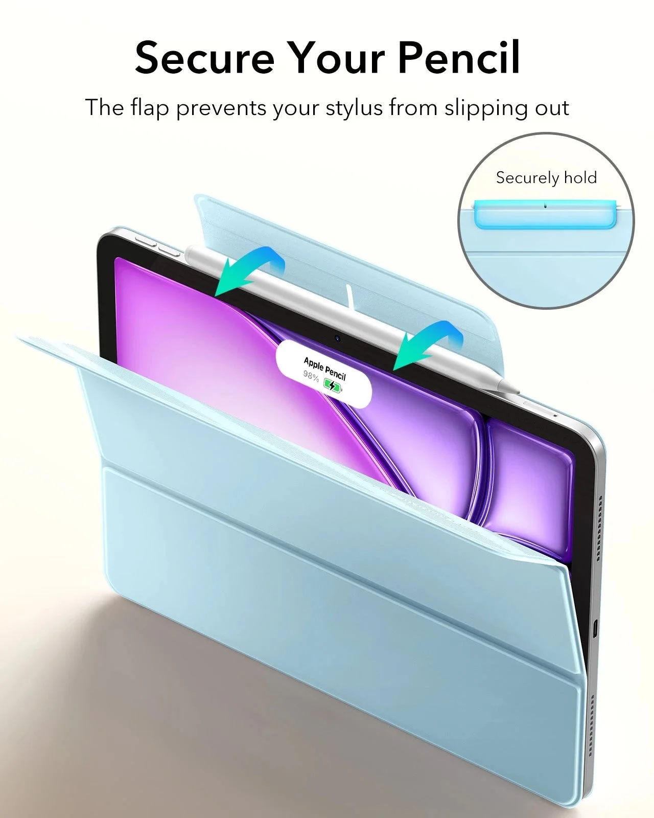 iPad Air 13" (2025) Rebound Magnetic Case - Light Blue - Image 5
