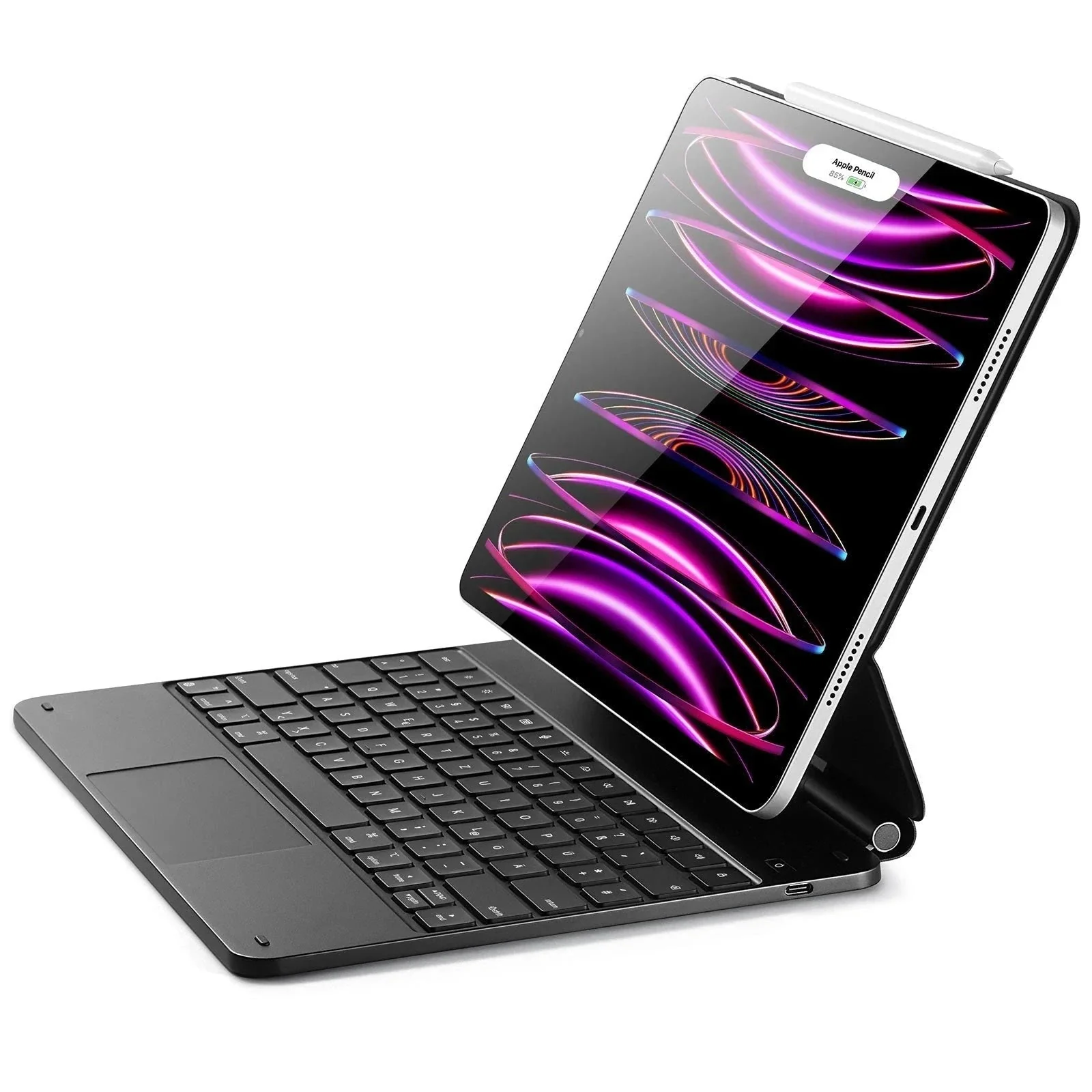 iPad Air 13" (2025) Rebound Magnetic Keyboard Case - UK Layout-Black - Image 9