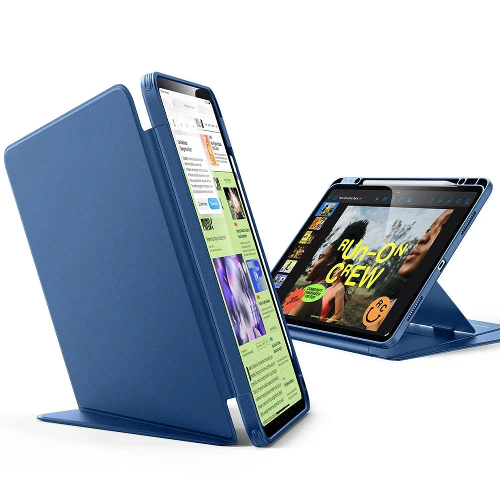 iPad Air 13" (M2) 2024 Bundle Flip Magnetic Case with Geo Digital Pencil- Navy Blue - Image 3