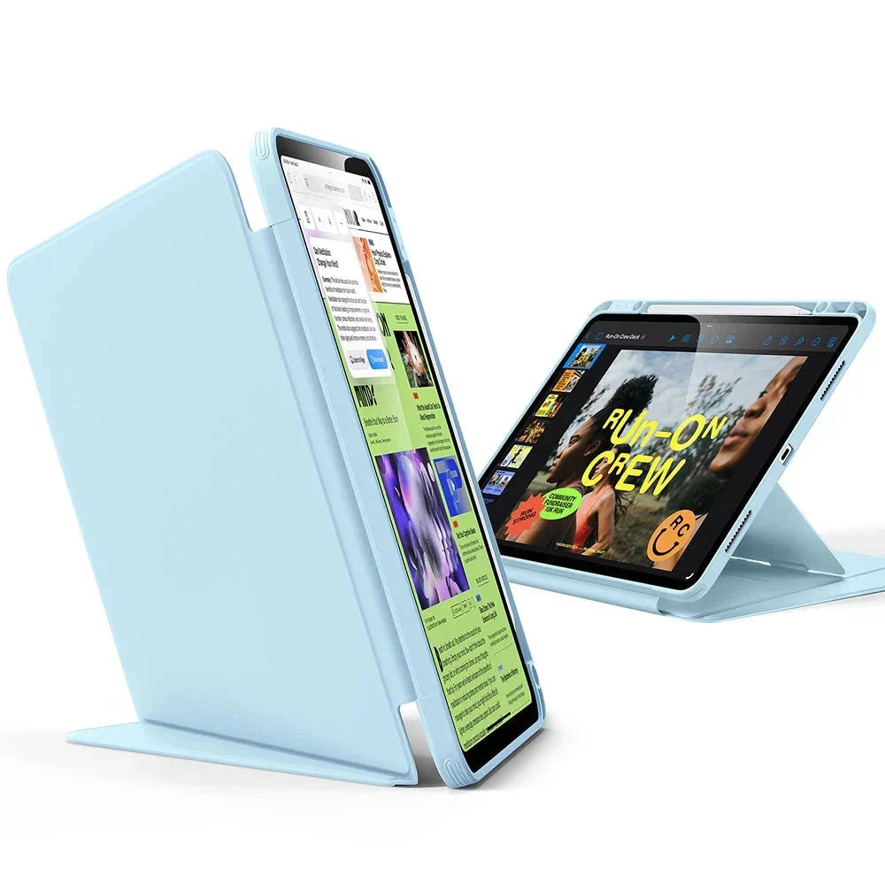 iPad Air 13" (M2) 2024 Bundle Flip Magnetic Case with Geo Digital Pencil- Sky Blue - Image 3