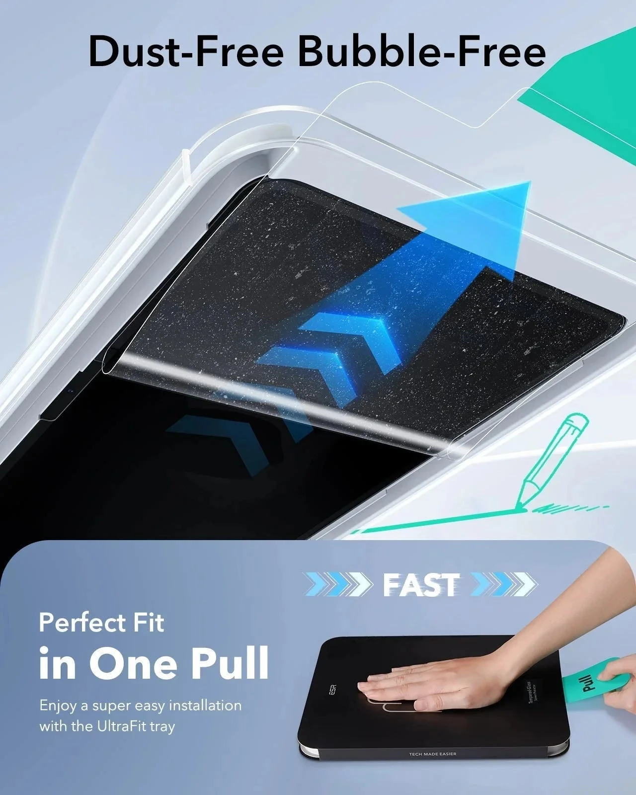 iPad Air 13" (2025) UltraFit Classic Paper-Feel Screen Protector – 2 Pack - Image 5