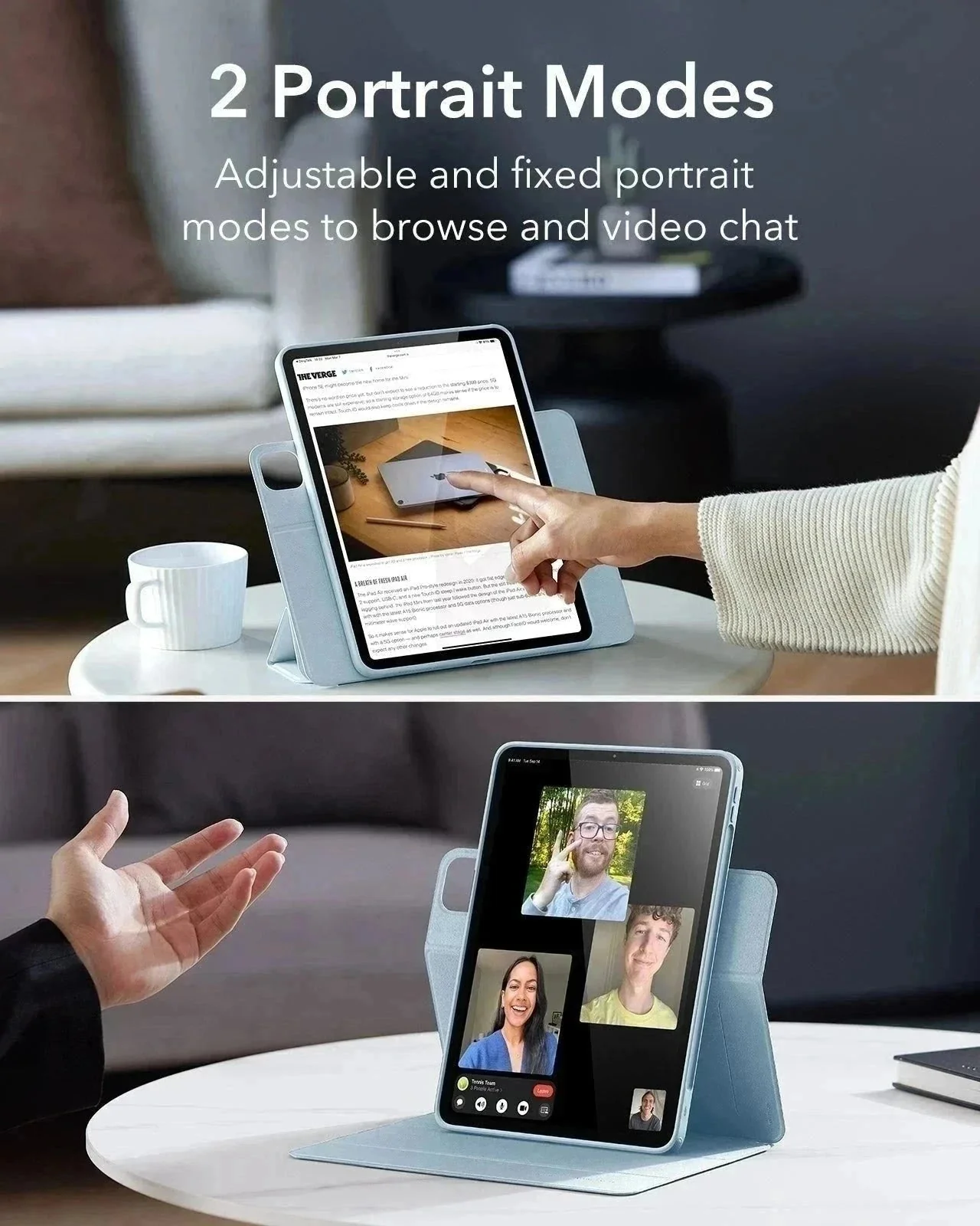 iPad Air 11ʺ (2024), Air 10.9ʺ (5th/4th Gen) Rebound Hybrid Case 360 - Grey - Image 6
