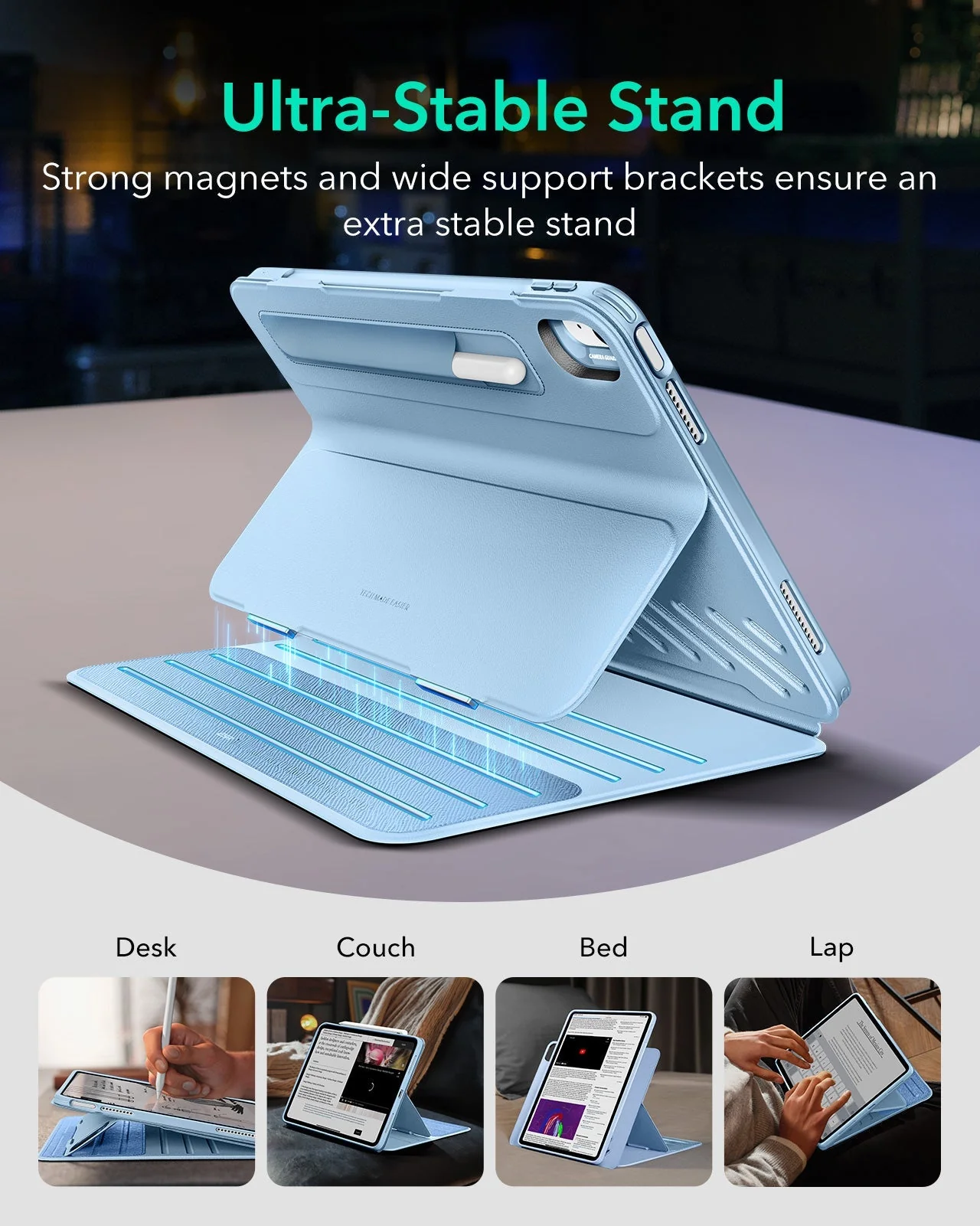iPad Air 11" (2024), Air 10.9" (5th/4th Gen) Shift Magnetic Case - Blue - Image 3