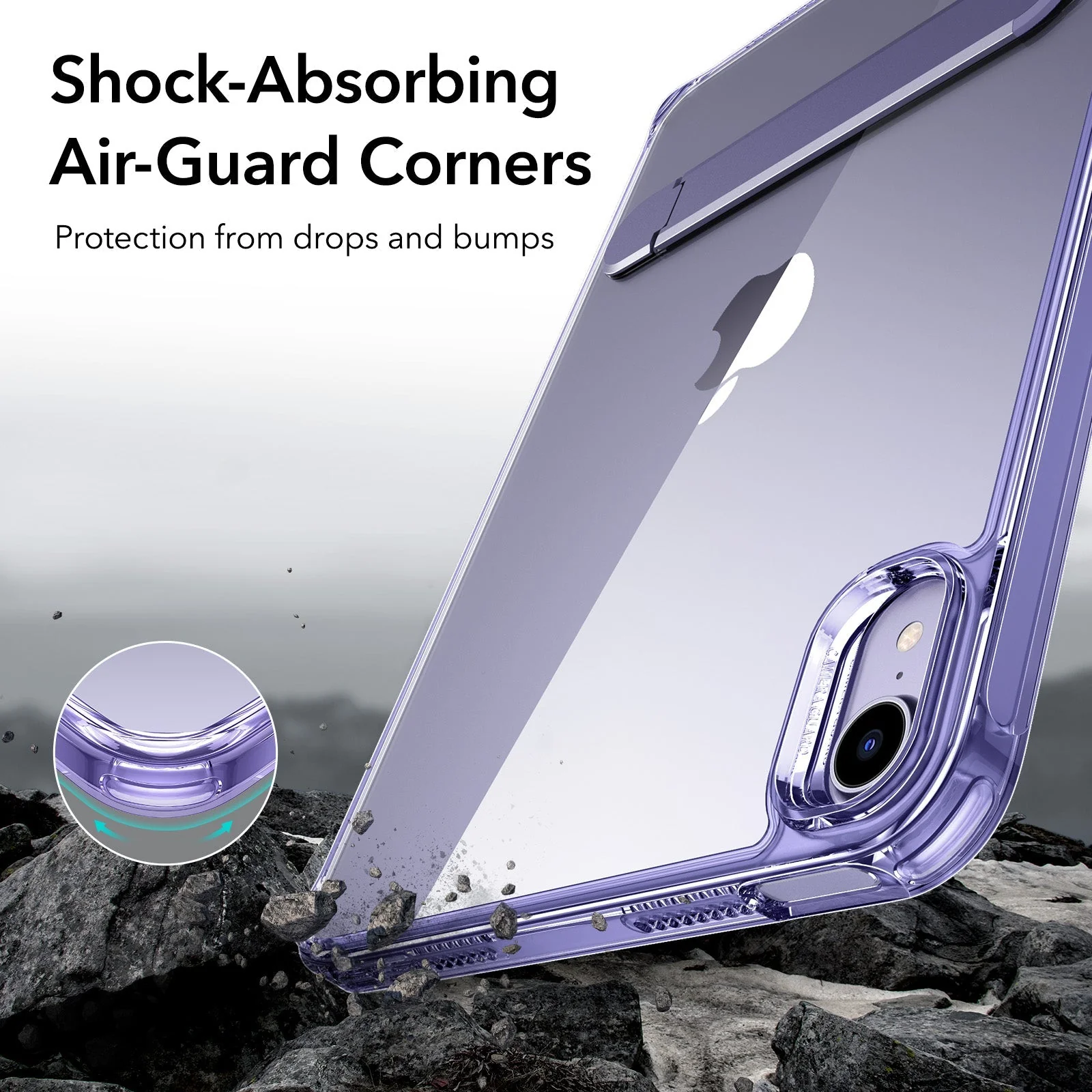 iPad mini 7/mini 6 Boost Kickstand Case - Clear Black - Image 5