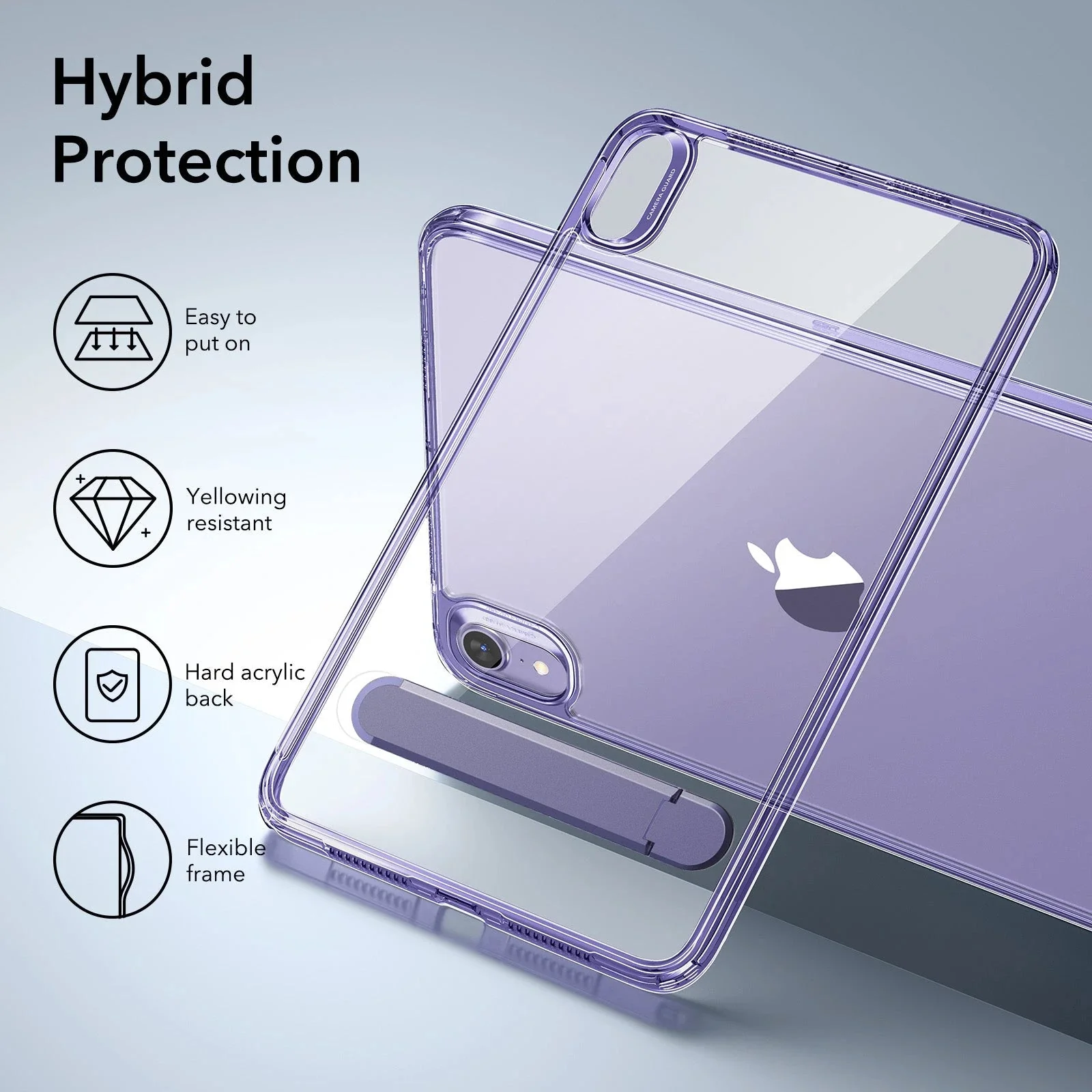 iPad mini 7/mini 6 Boost Kickstand Case - Clear Black - Image 6