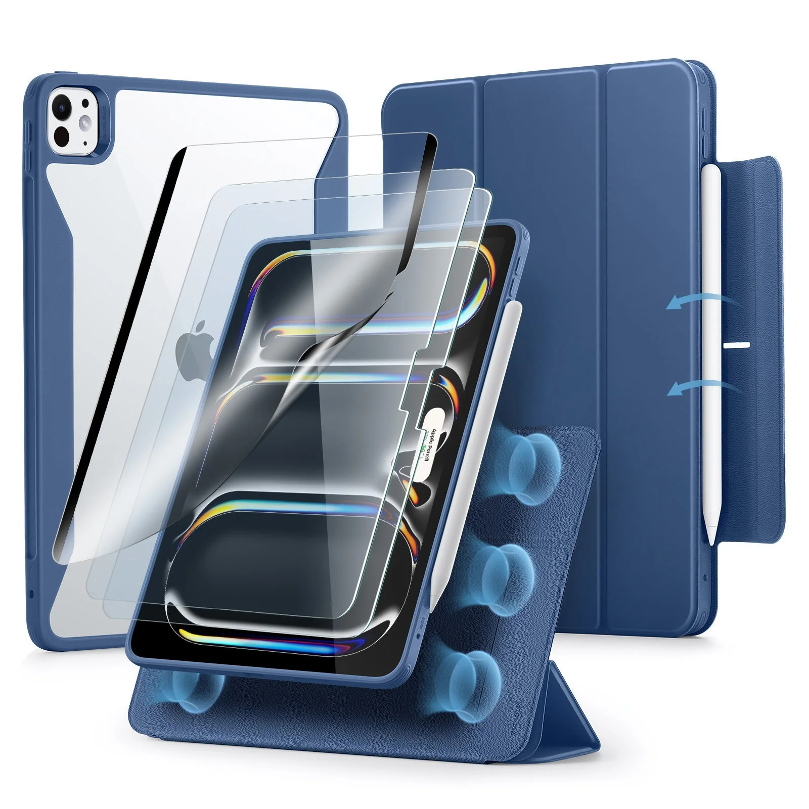 iPad Pro 11ʺ (2024) Rebound Transformation Bundle - Navy Blue
