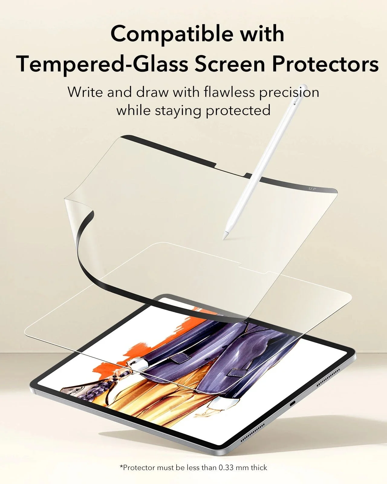 iPad Pro 13" (2025) Paper-Feel Magnetic Screen Protector – 1 Pack - Image 7