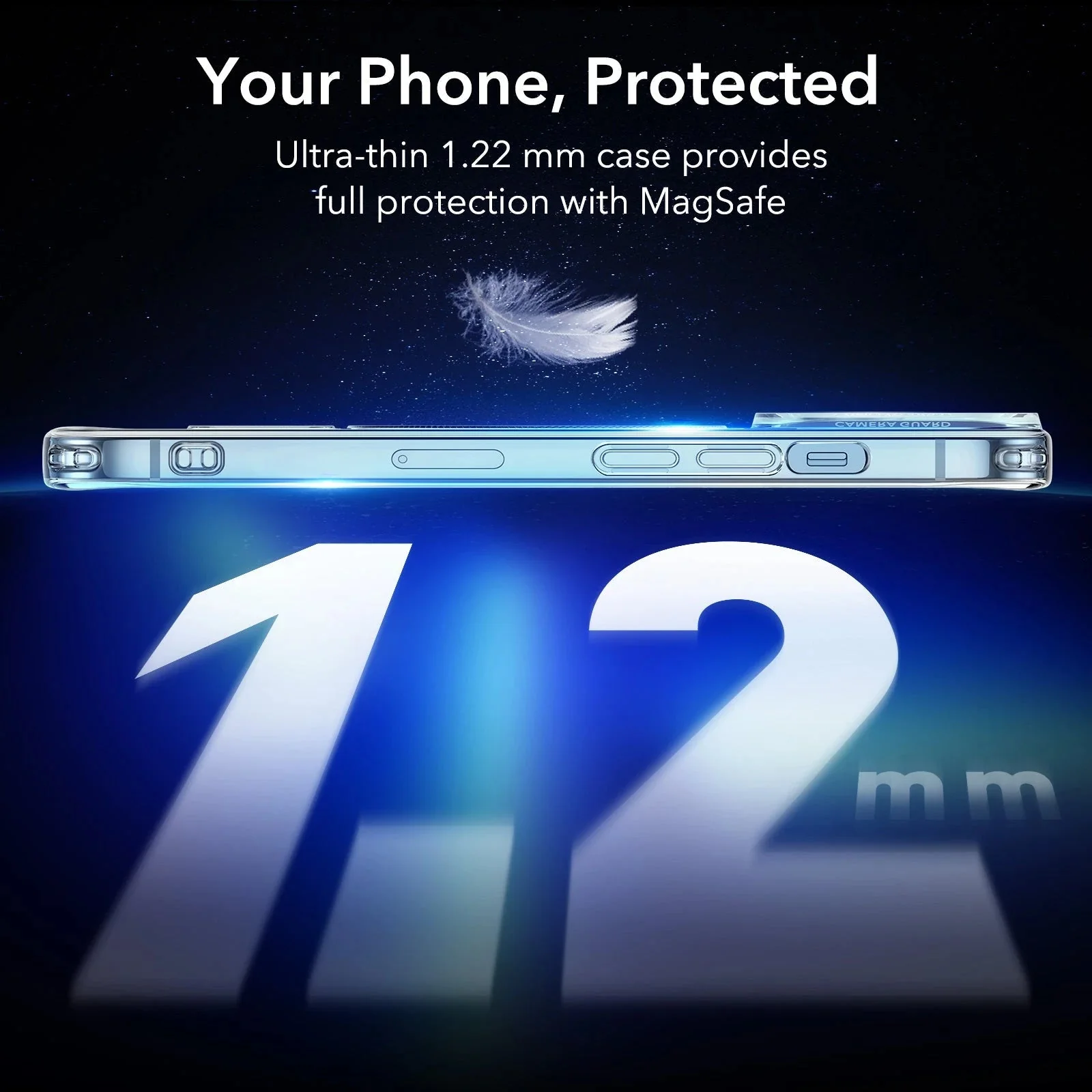 iPhone 13 Pro Zero Clear Case (HaloLock) - Frosted Black - Image 2