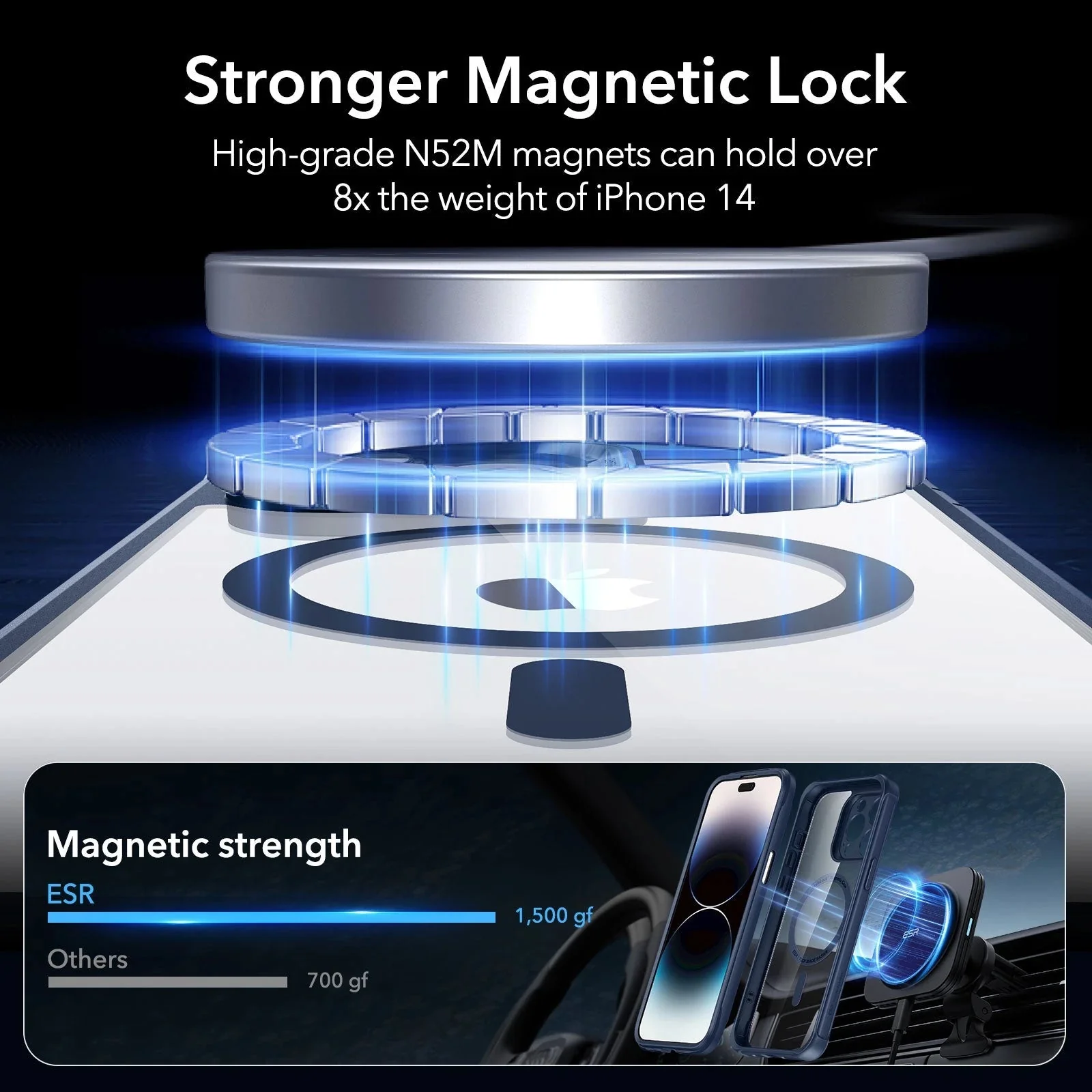 iPhone 14 Pro Max Armor Tough Case (HaloLock) - Clear Blue - Image 5
