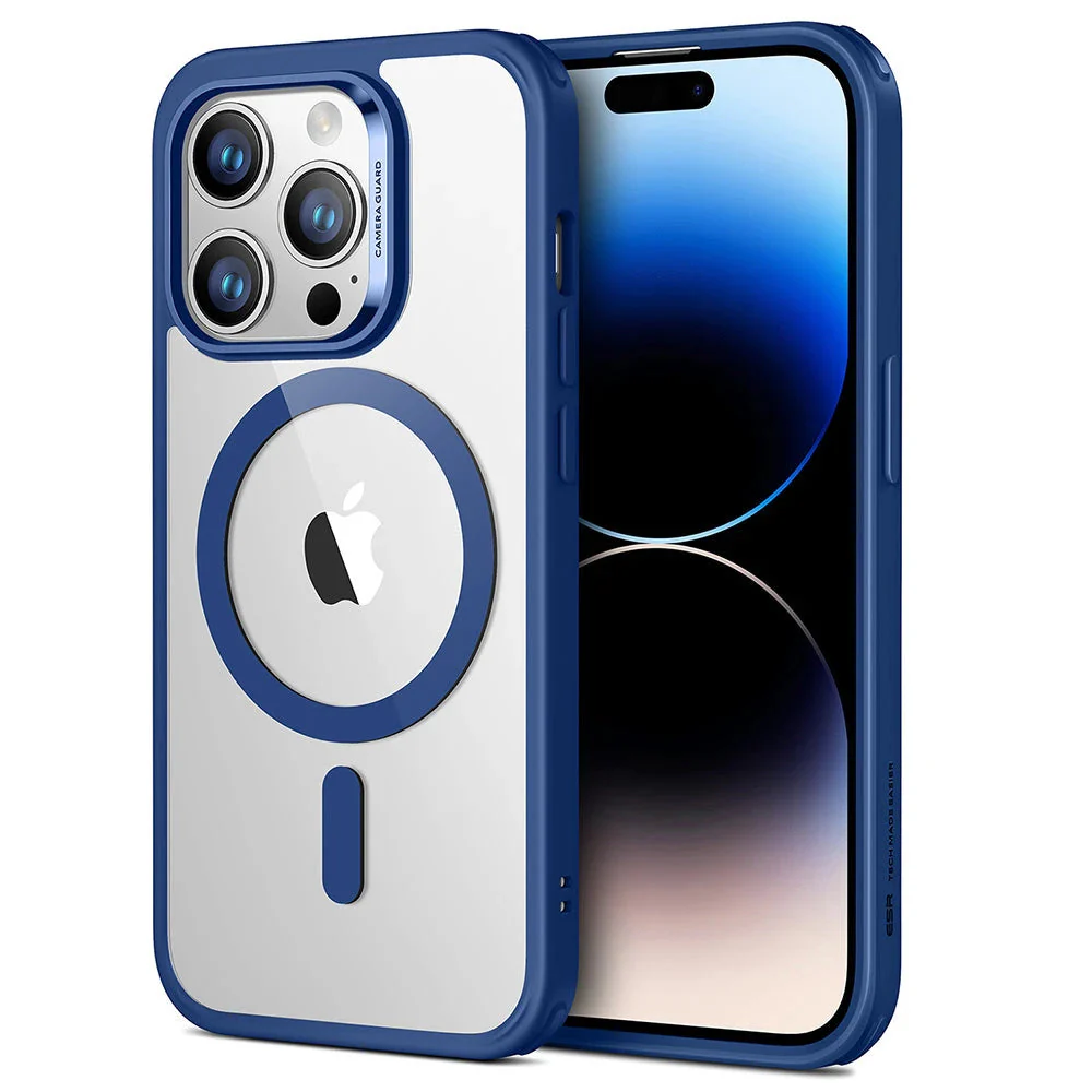 iPhone 14 Pro Max Classic Hybrid Case (HaloLock) - Clear Blue