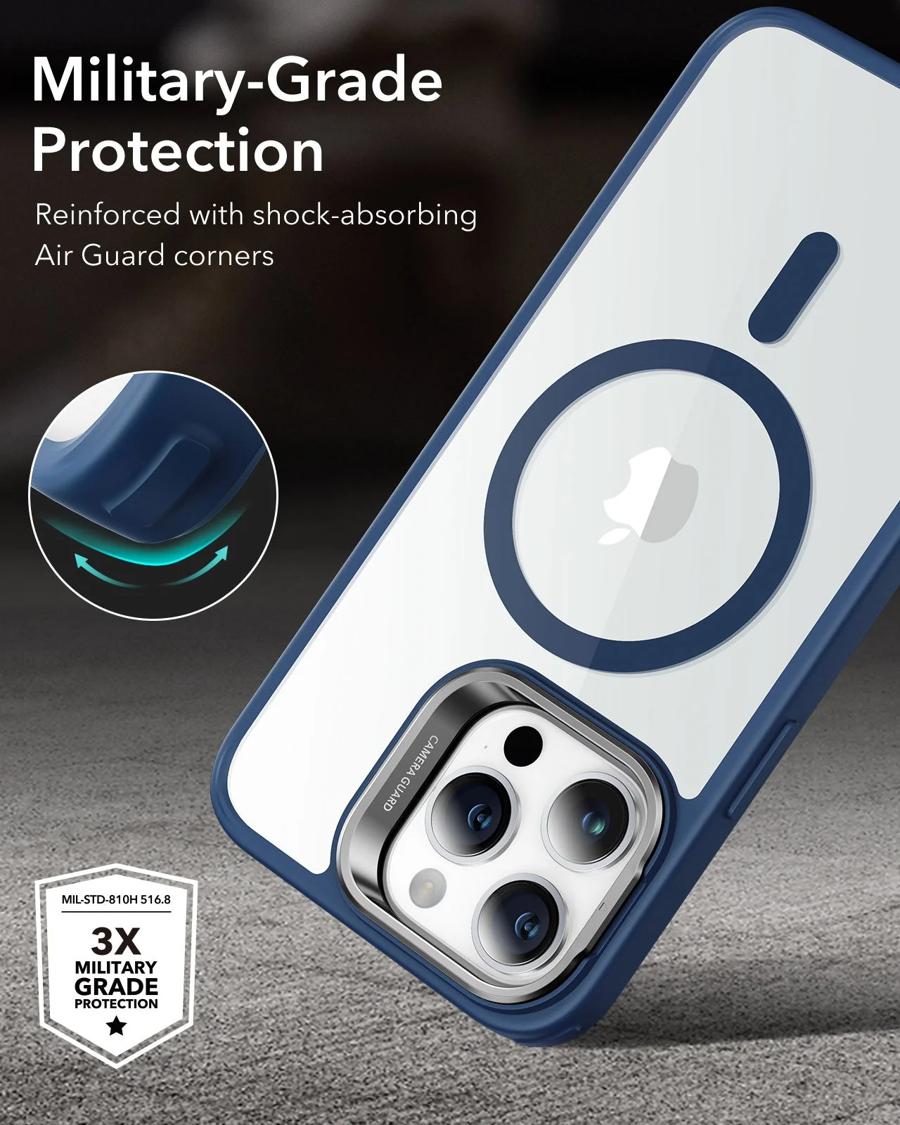 iPhone 14 Pro Max Classic Hybrid Case with Stash Stand (HaloLock) - Clear - Image 7