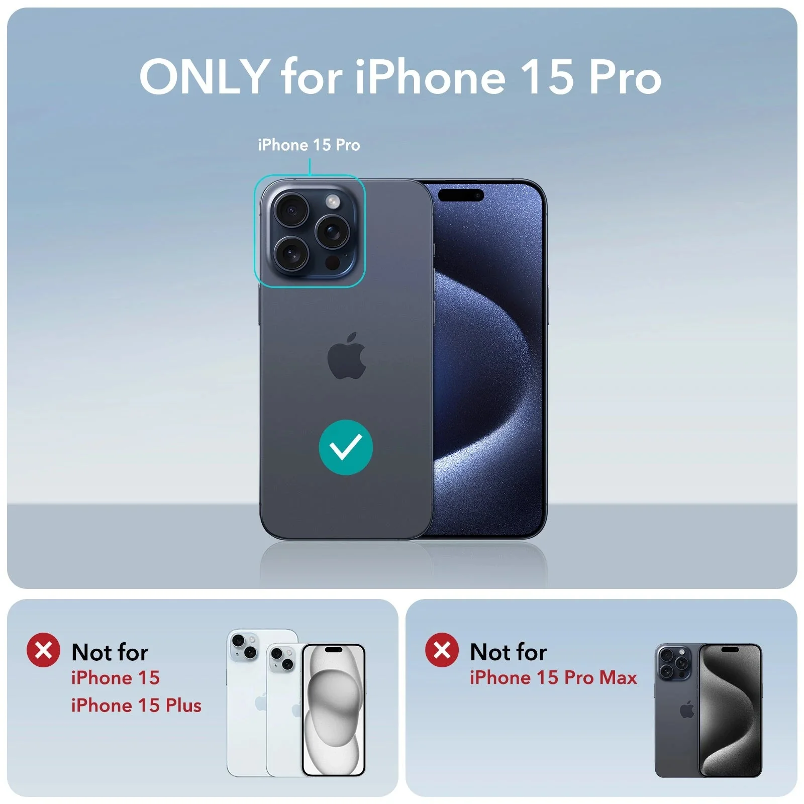 iPhone 15 Pro Cloud Soft Case (HaloLock) - Grey - Image 2