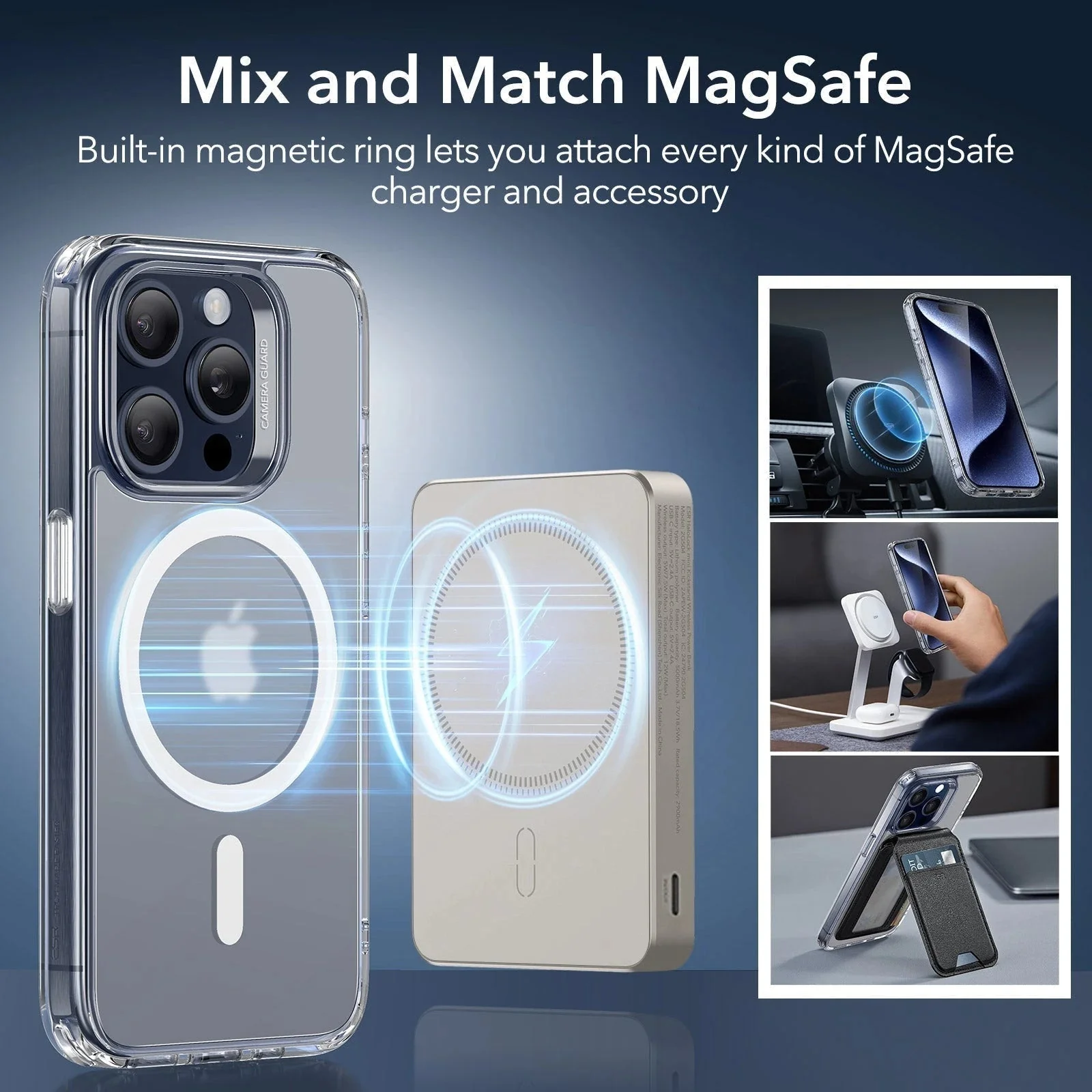 iPhone 15 Pro Max Classic Hybrid Case (HaloLock) - Frosted Black - Image 5