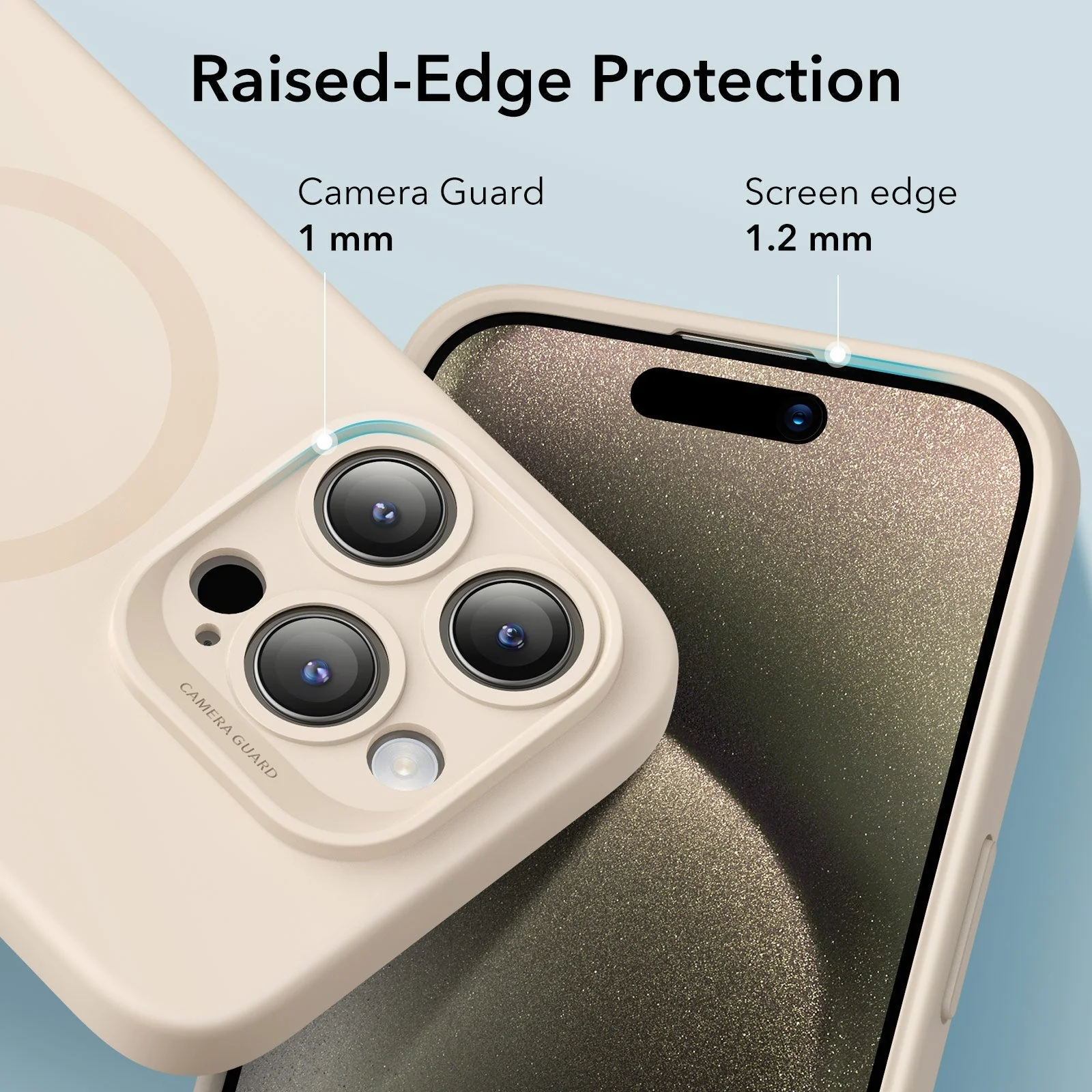 iPhone 15 Pro Max Cloud Soft Case (HaloLock) - Light Tan - Image 6