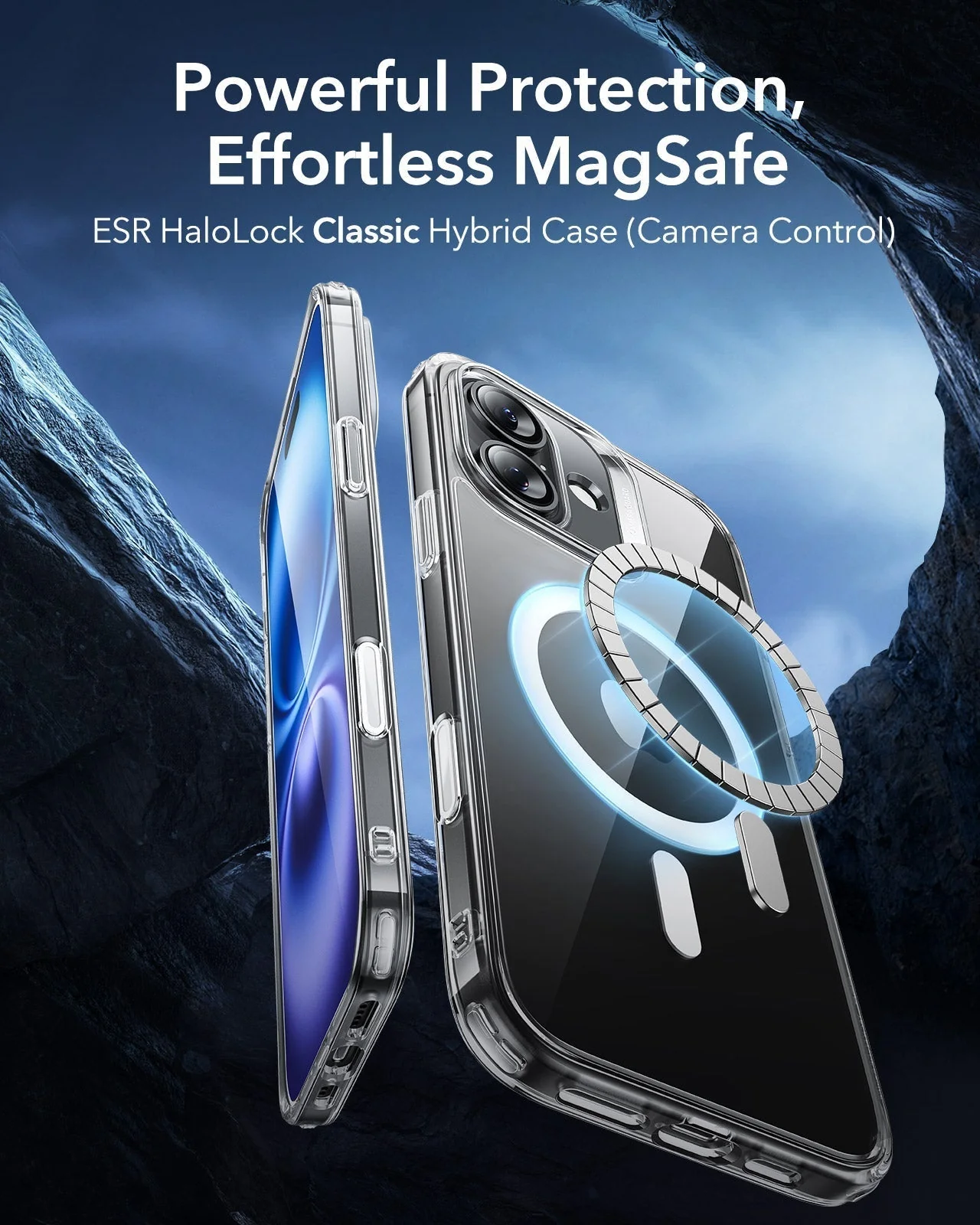 iPhone 16 HaloLock Classic Hybrid Case (Camera Control) - Frosted Black - Image 2