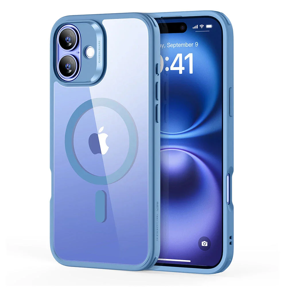 iPhone 16 Plus Classic Hybrid Case (HaloLock) - Clear Blue