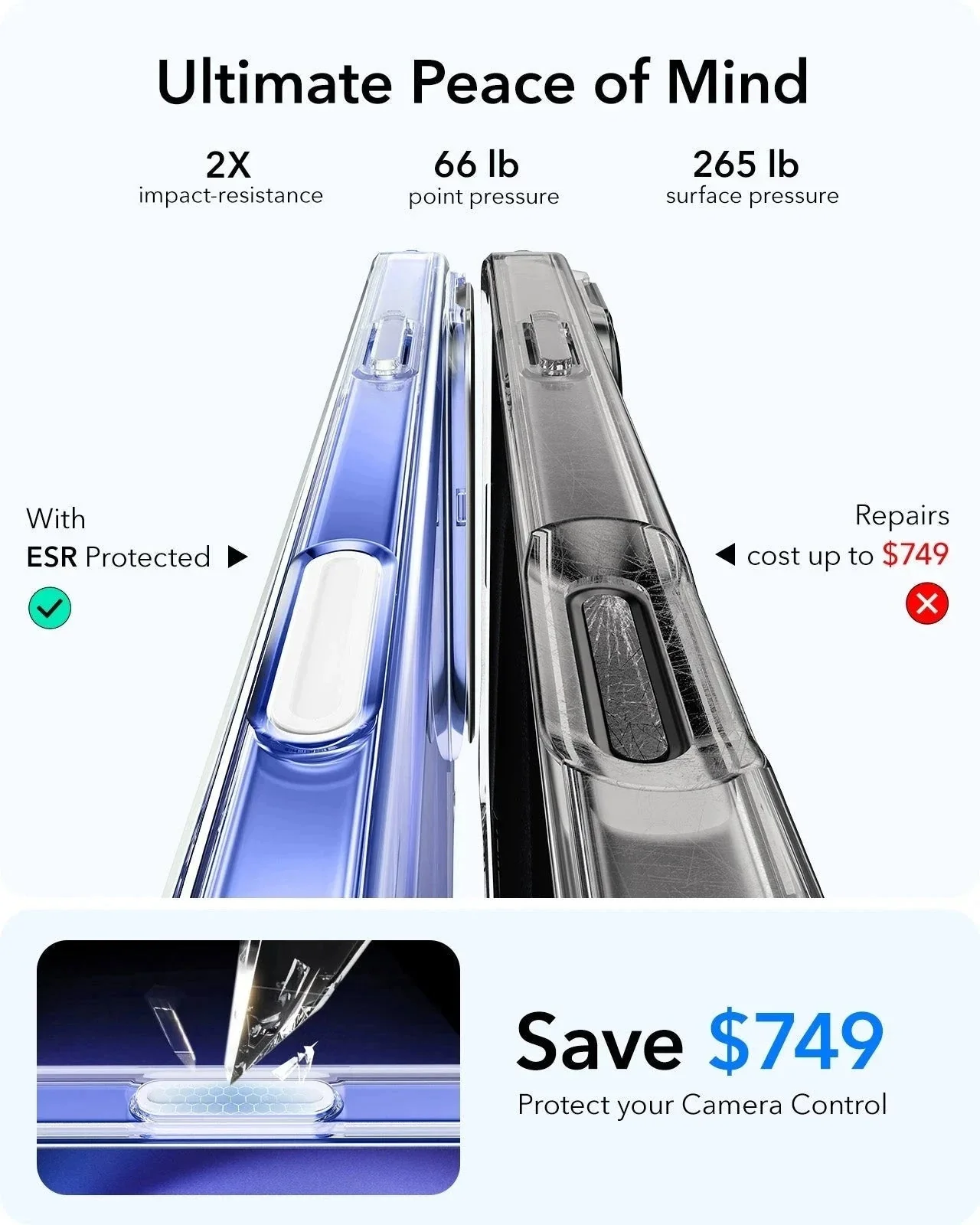 iPhone 16 Plus Classic Hybrid Magnetic Case (Camera Control, Stash Stand) - Clear - Image 5