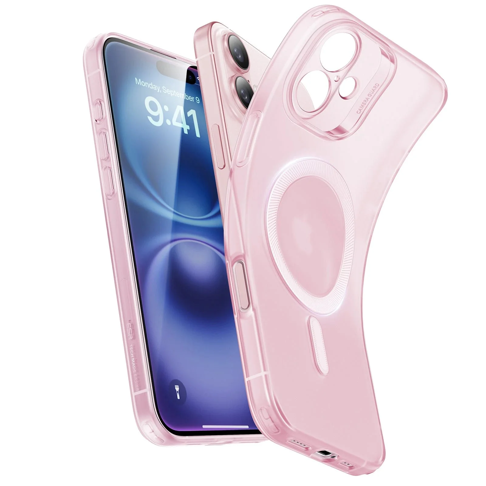 iPhone 16 Plus Zero Clear Case (HaloLock) - Frosted Pink