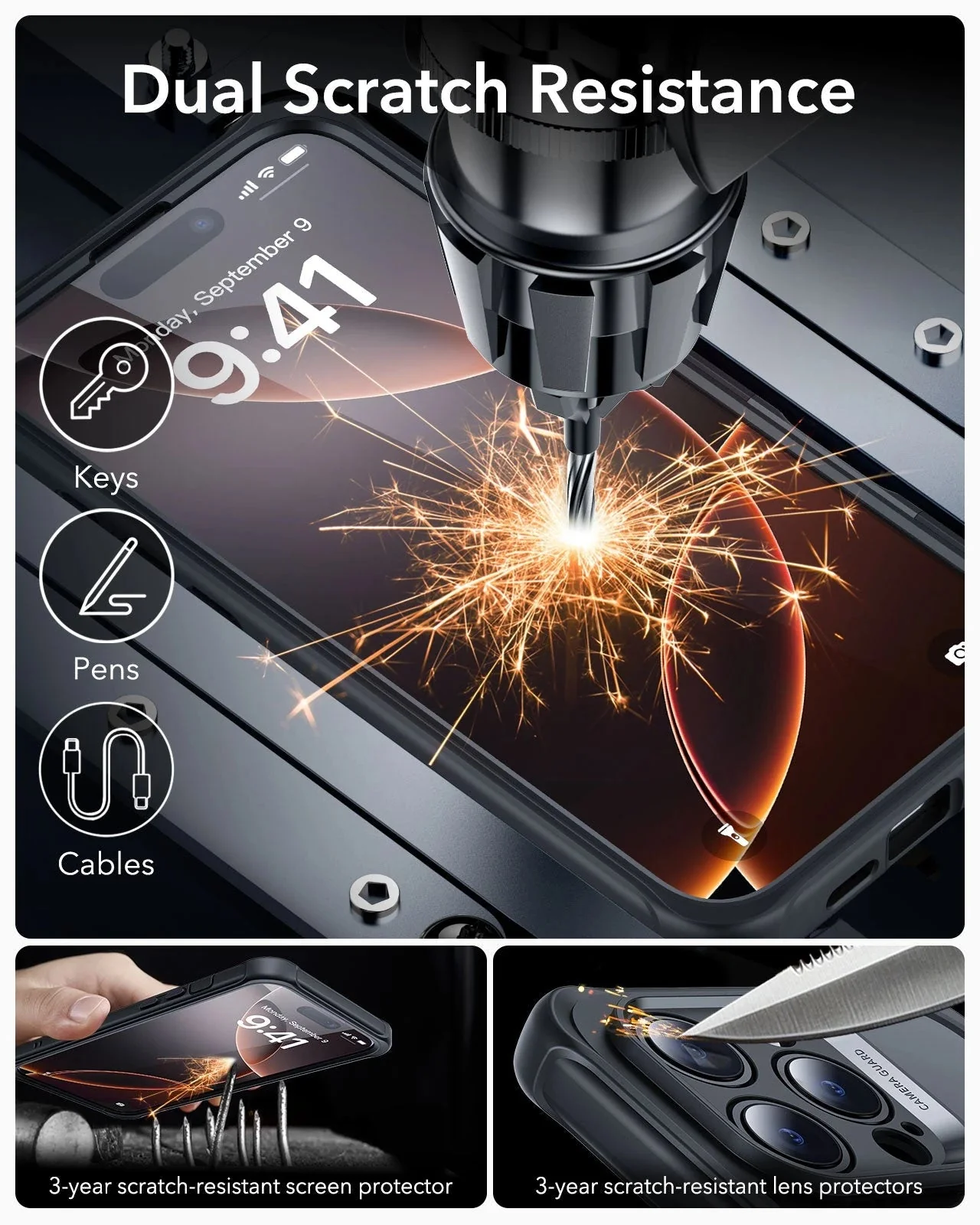 iPhone 16 Pro Armor Tough Case (HaloLock) - Clear - Image 7