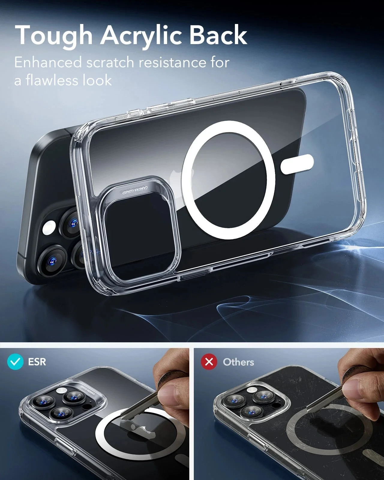 iPhone 16 Pro Classic Hybrid Case (HaloLock) - Frosted Clear - Image 7