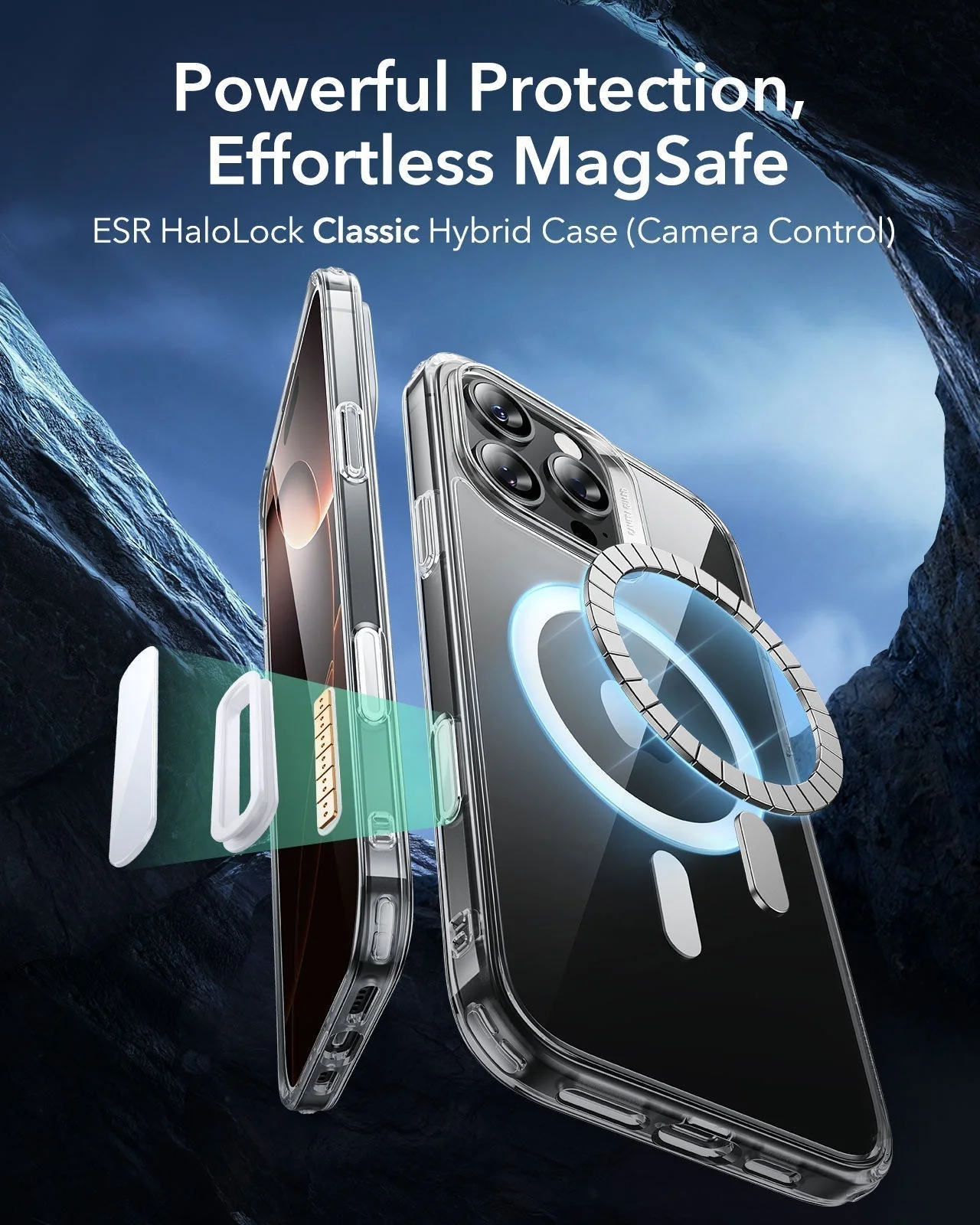 iPhone 16 Pro Classic Hybrid Magnetic Case (Camera Control) & Screen Protection Bundle - Frosted Black - Image 3