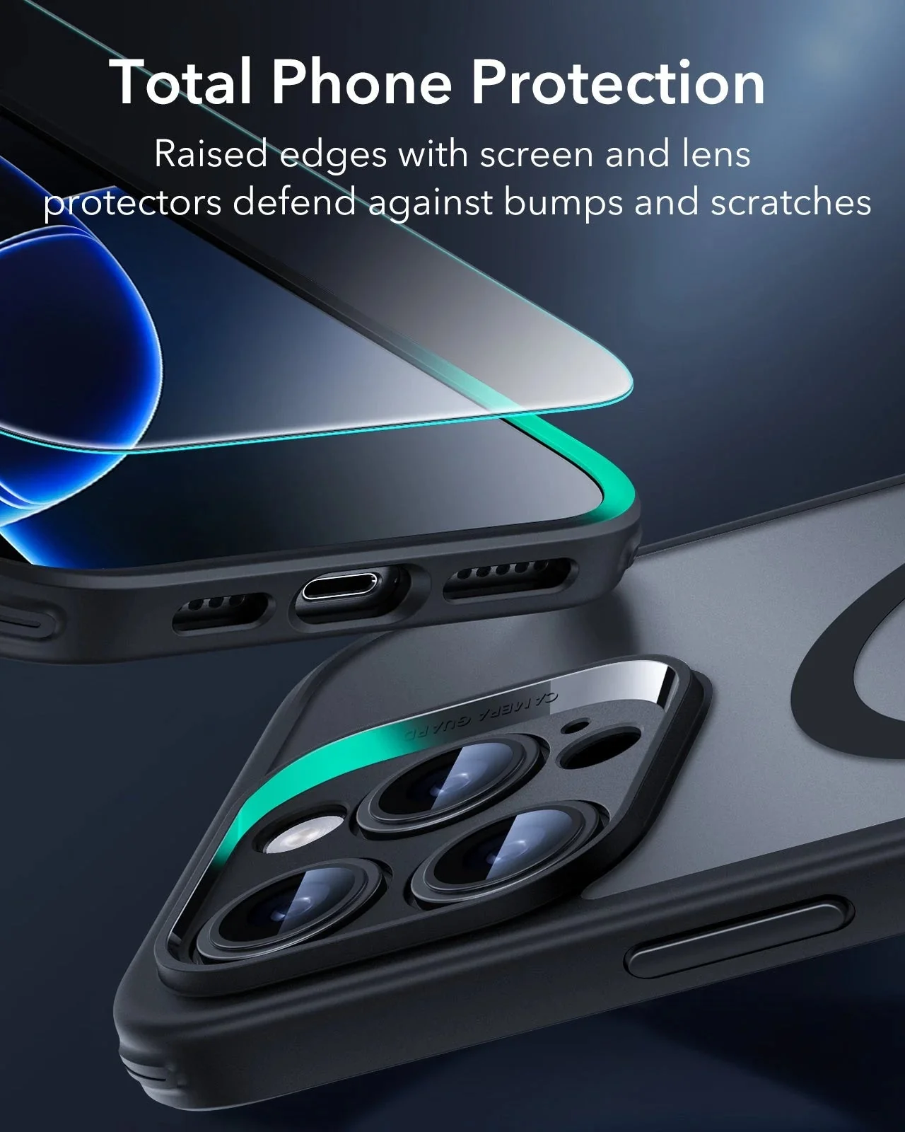 iPhone 16 Pro Classic Pro Case (HaloLock) Set - Frosted Grey - Image 5