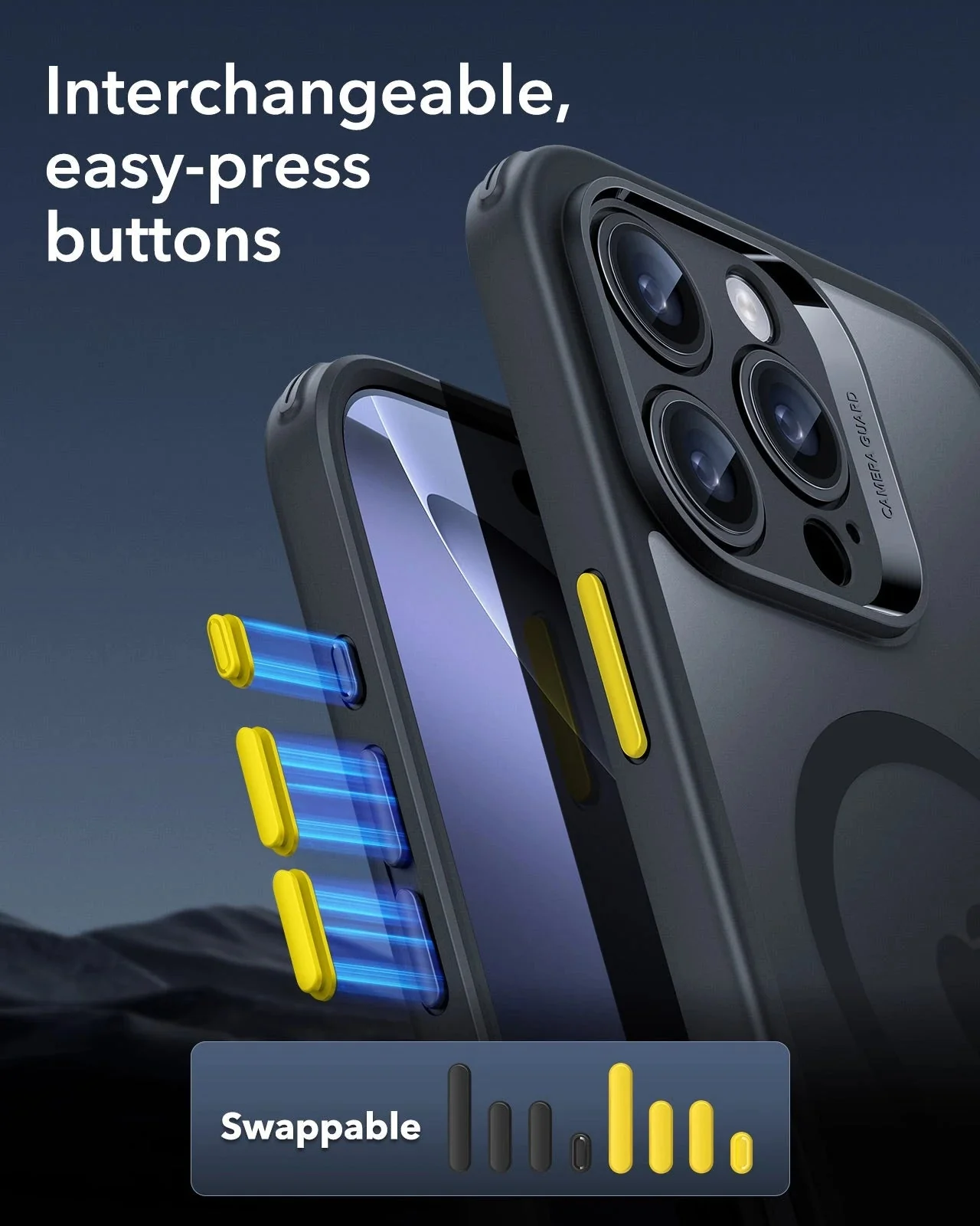 iPhone 16 Pro Classic Pro Case (HaloLock) Set - Frosted Grey - Image 6