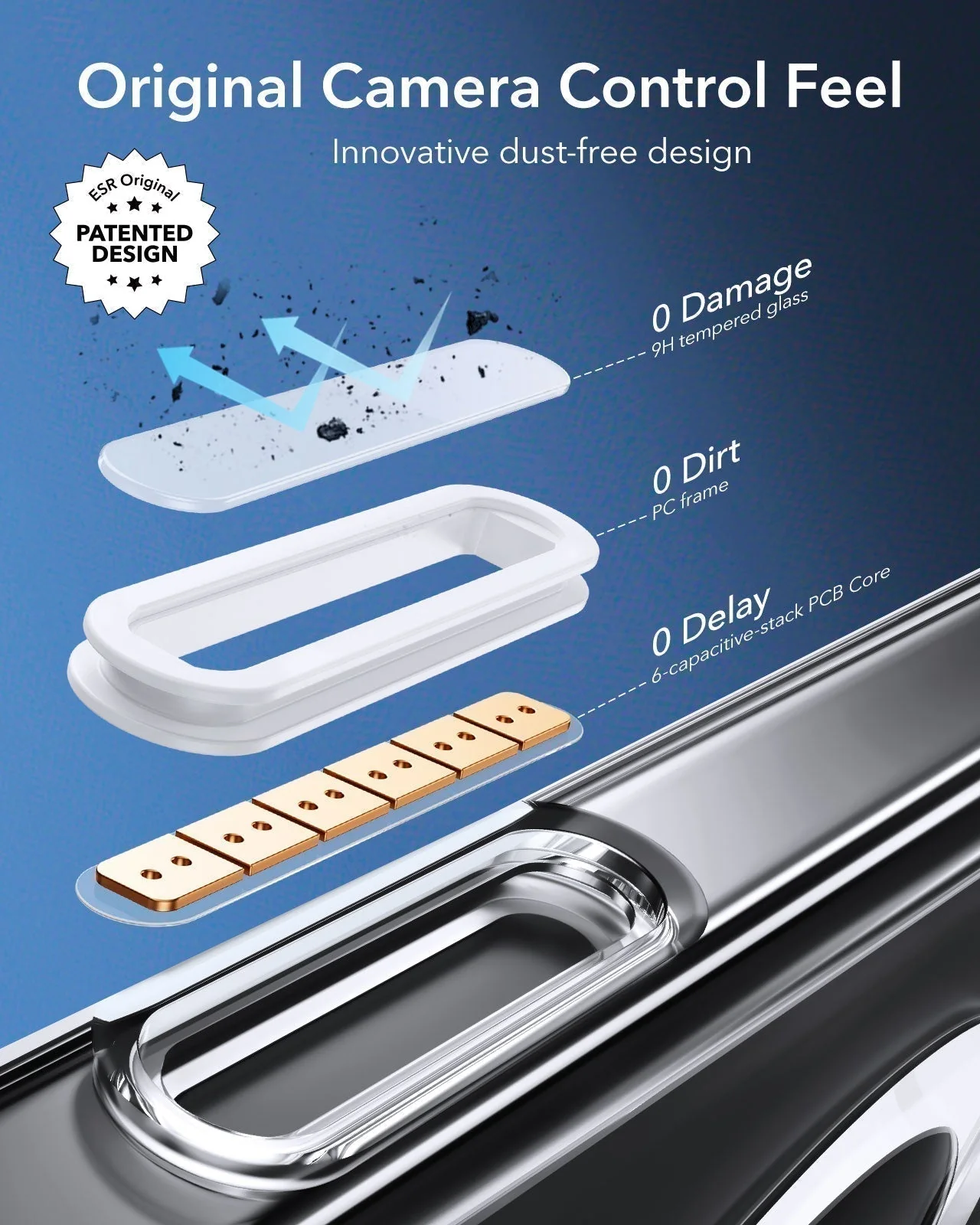 iPhone 16 Pro HaloLock Classic Hybrid Case (Camera Control) - Clear - Image 3