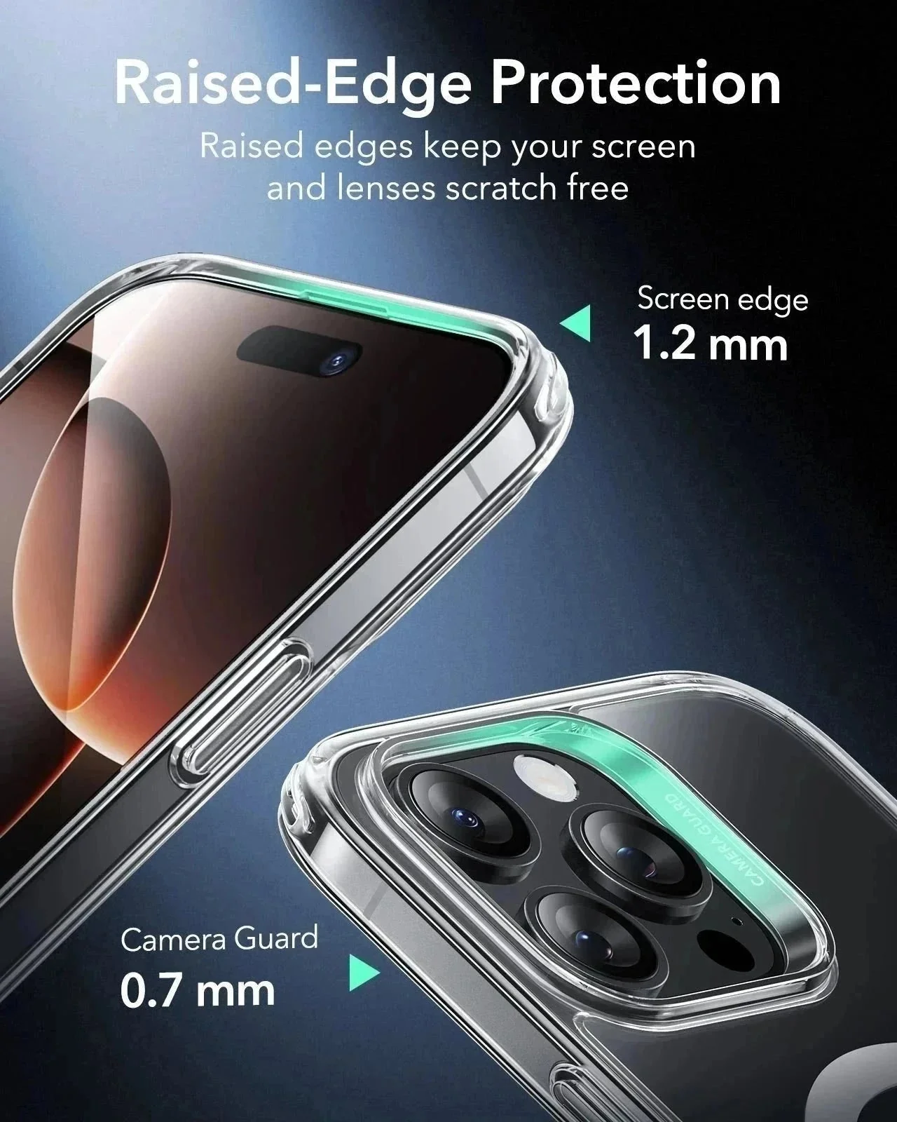 iPhone 16 Pro HaloLock Classic Hybrid Case (Camera Control) - Clear Shimmer - Image 8