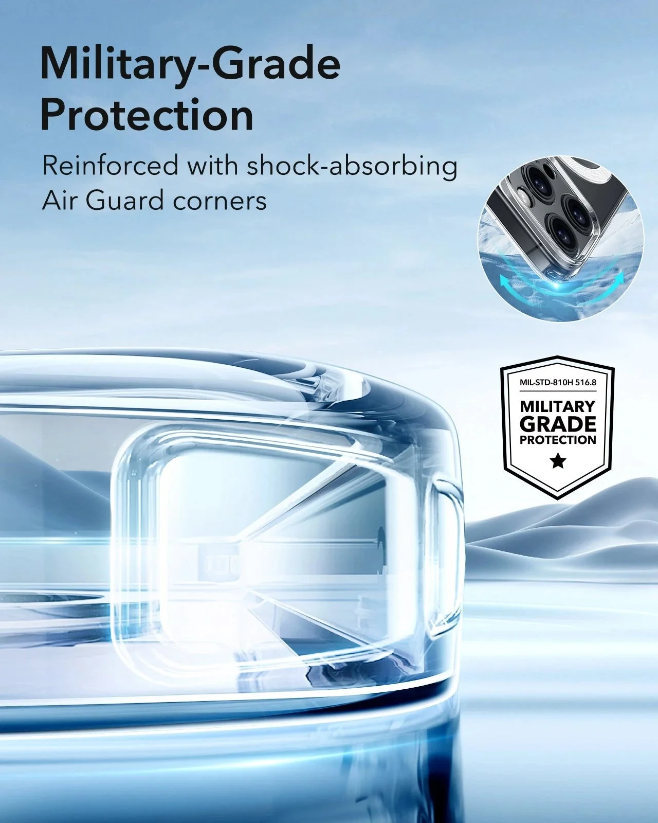iPhone 16 Pro Max Zero Clear Case (HaloLock) - Frosted Black - Image 6