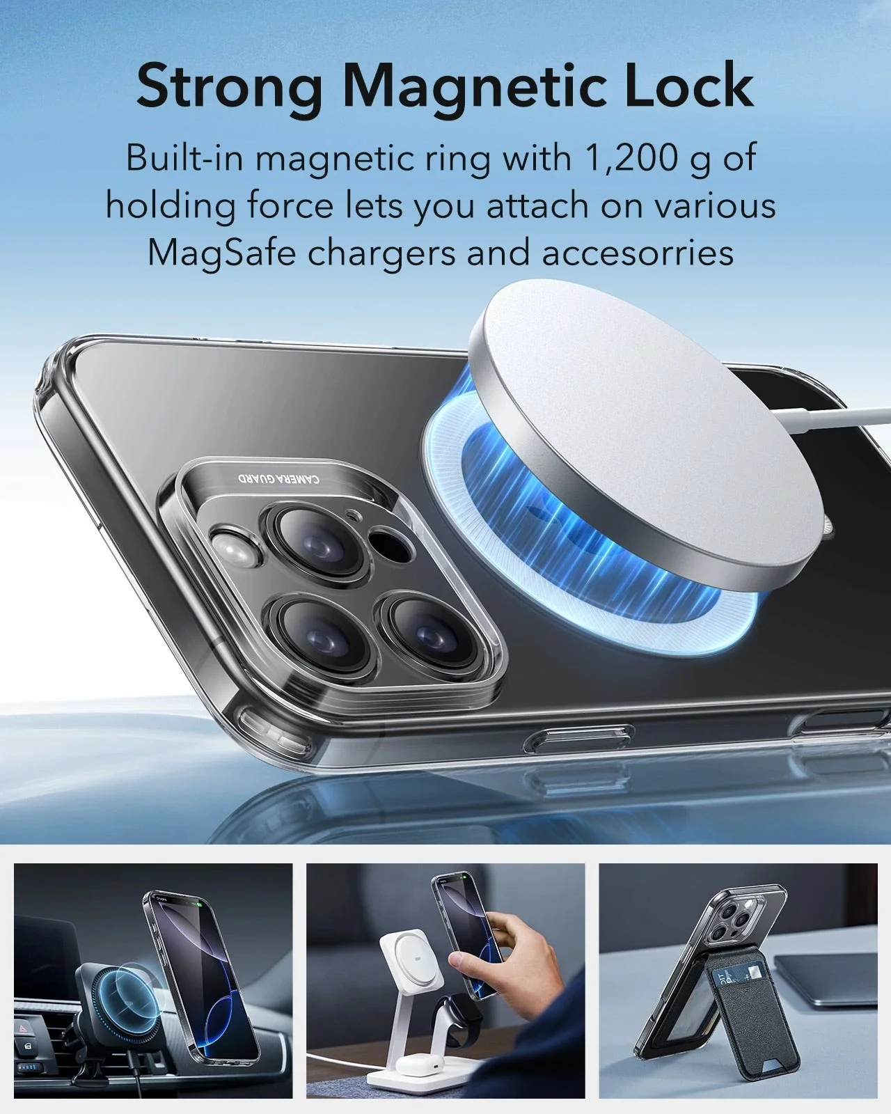 iPhone 16 Pro Zero Clear Case (HaloLock) - Frosted Black - Image 5