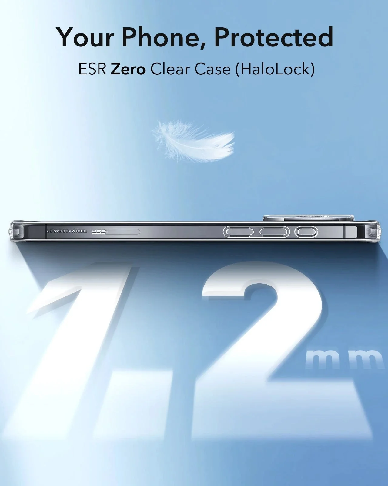 iPhone 16 Pro Zero Clear Case (HaloLock) - Rose Gold Ring - Image 2