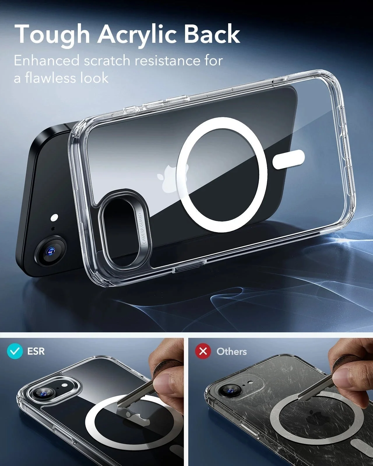 iPhone 16e HaloLock Classic Hybrid Case - Clear - Image 8