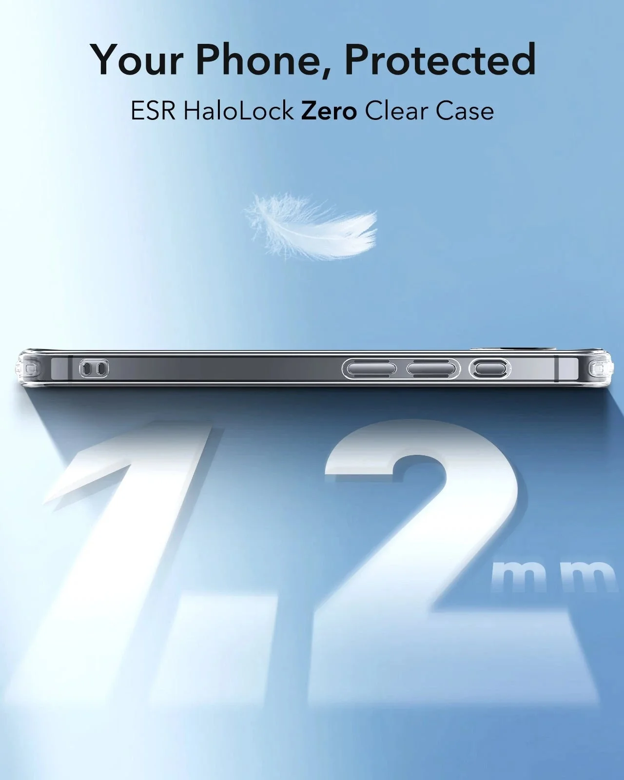 iPhone 16e HaloLock Zero Clear Case - Frosted Blue - Image 2