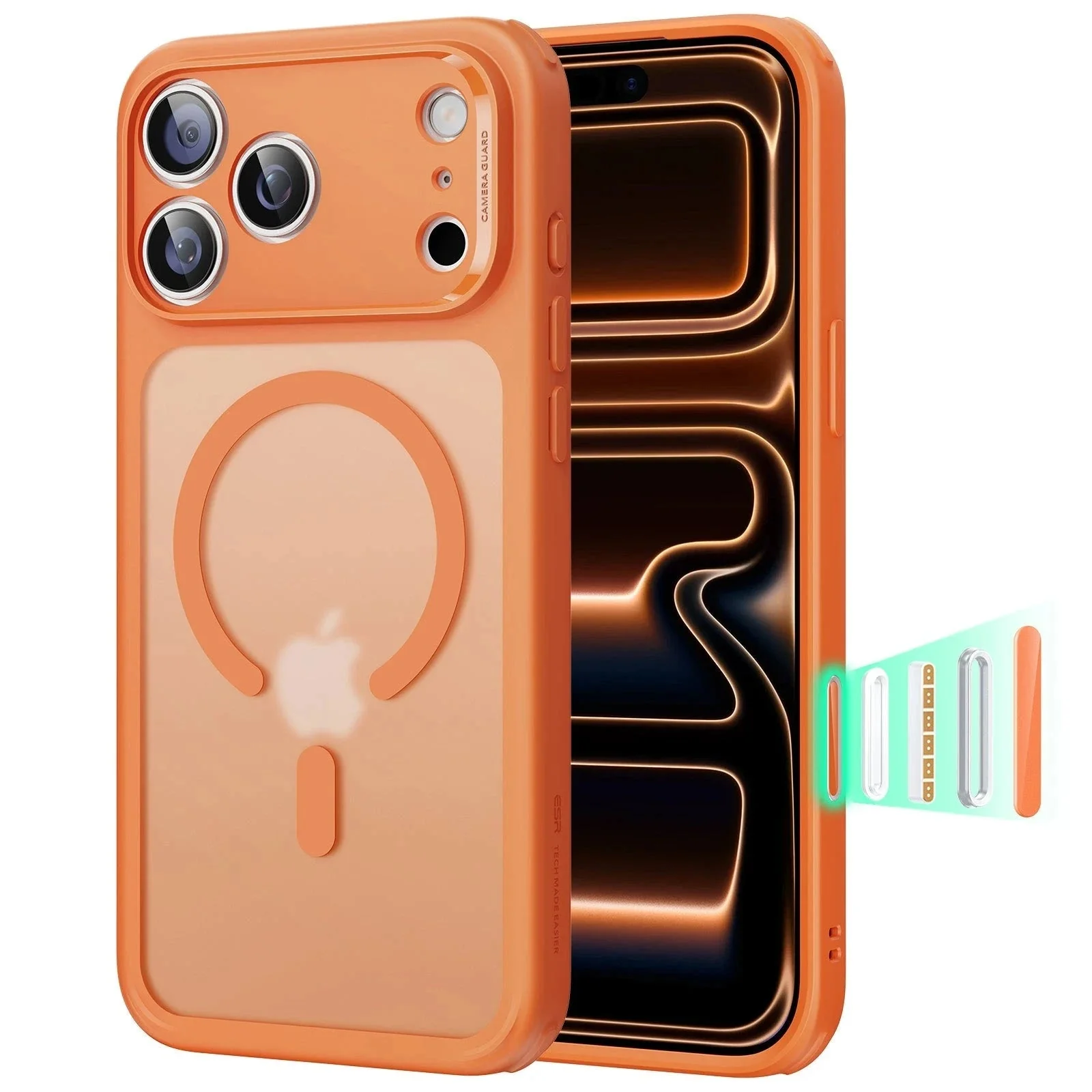 iPhone 17 Pro Classic Hybrid Magnetic Case (Camera Control) - Frosted Purple - Image 8