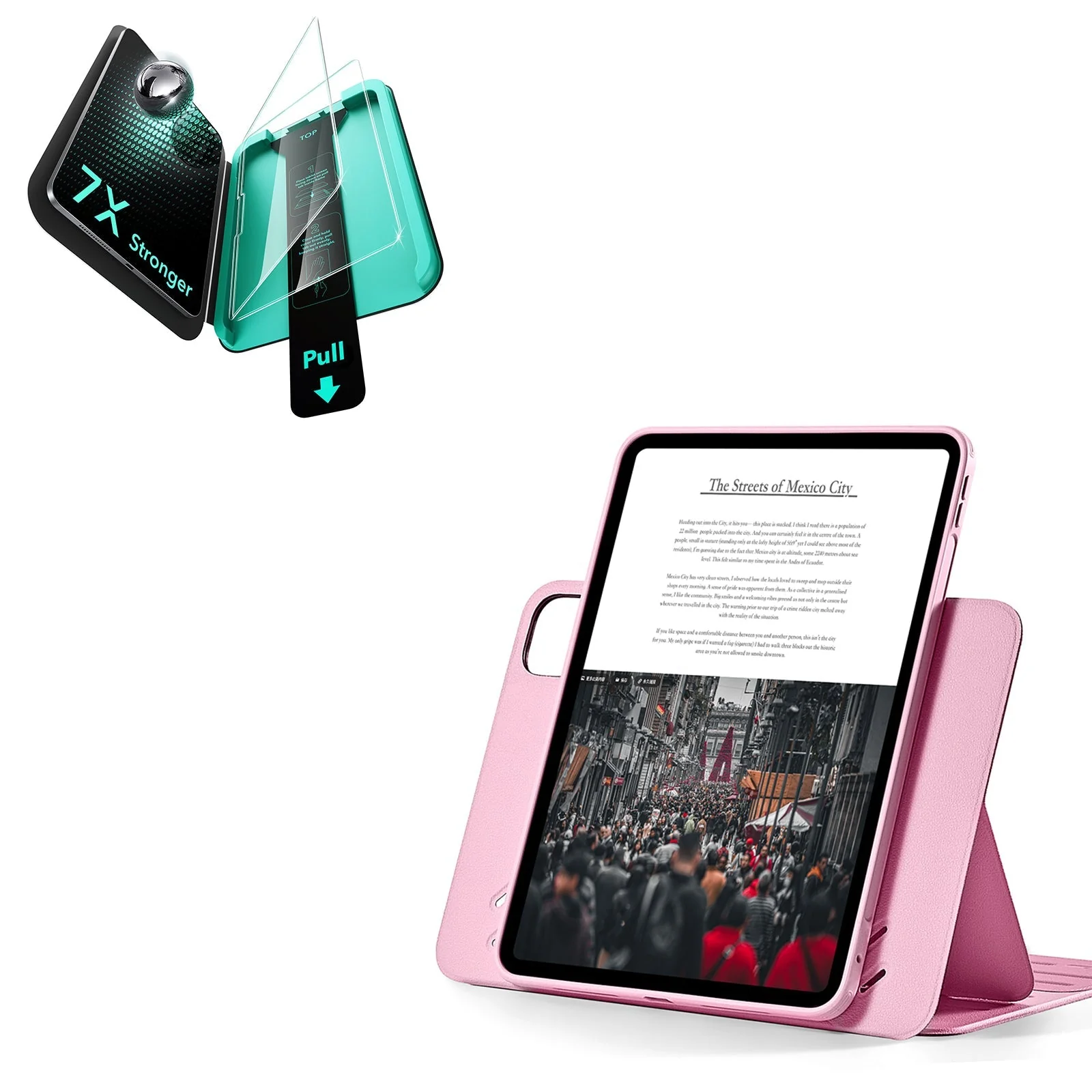 iPad Pro 13" (2025) Bundle Shift Magnetic Case & Armorite® Protection - Pink