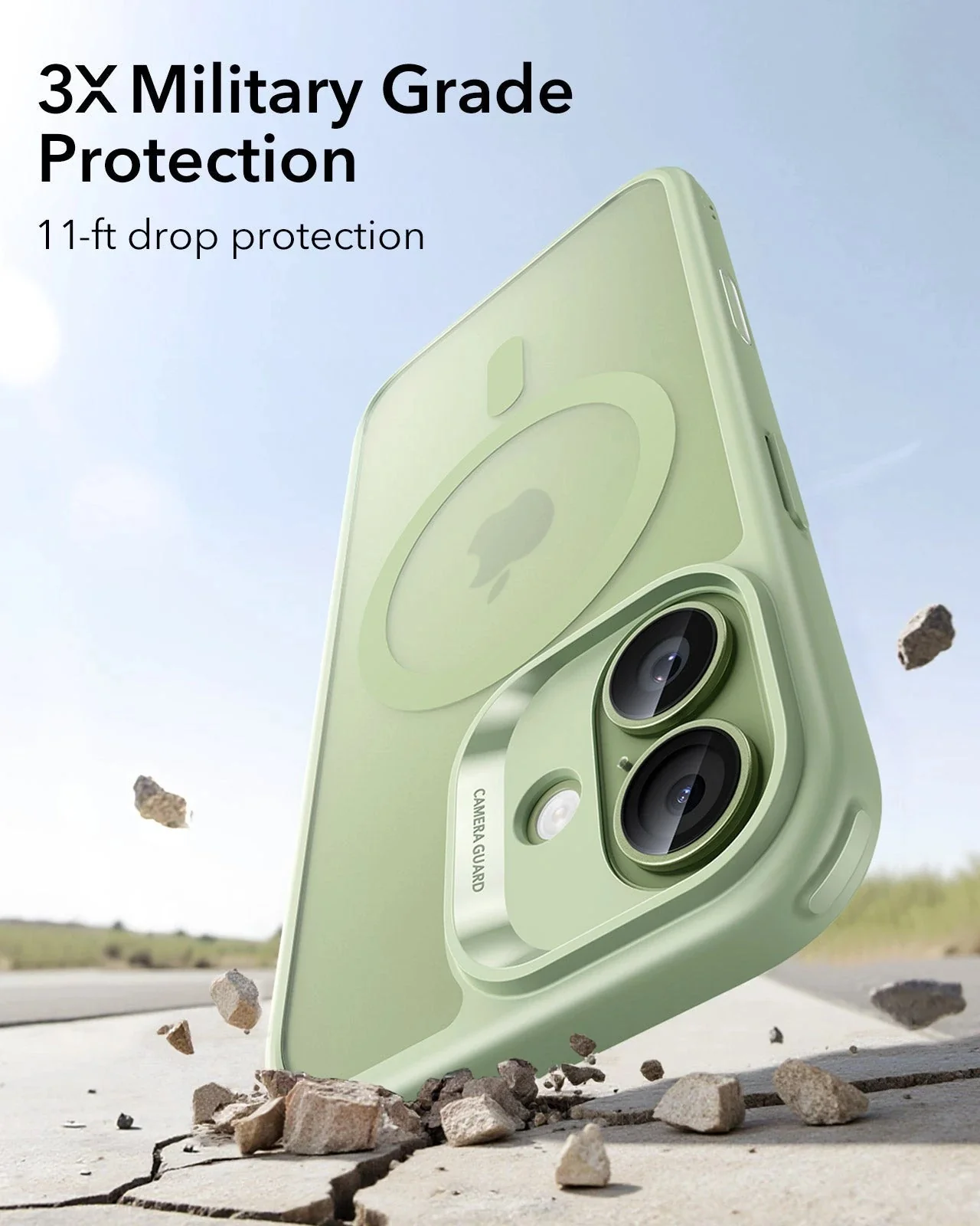 iPhone 17 Classic Hybrid Magnetic Case (Camera Control) - Frosted Light Green - Image 4