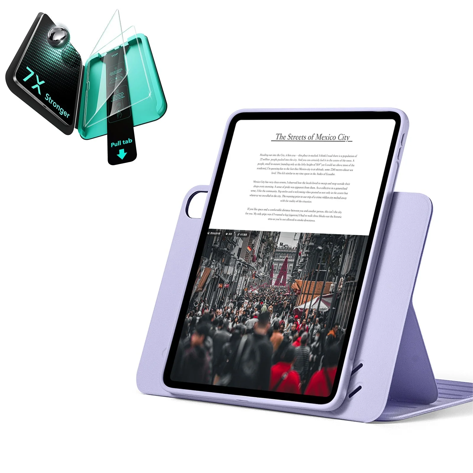 iPad Air 11" (M3) 2025 Bundle Shift Magnetic Case & Armorite® Protection - Light Purple