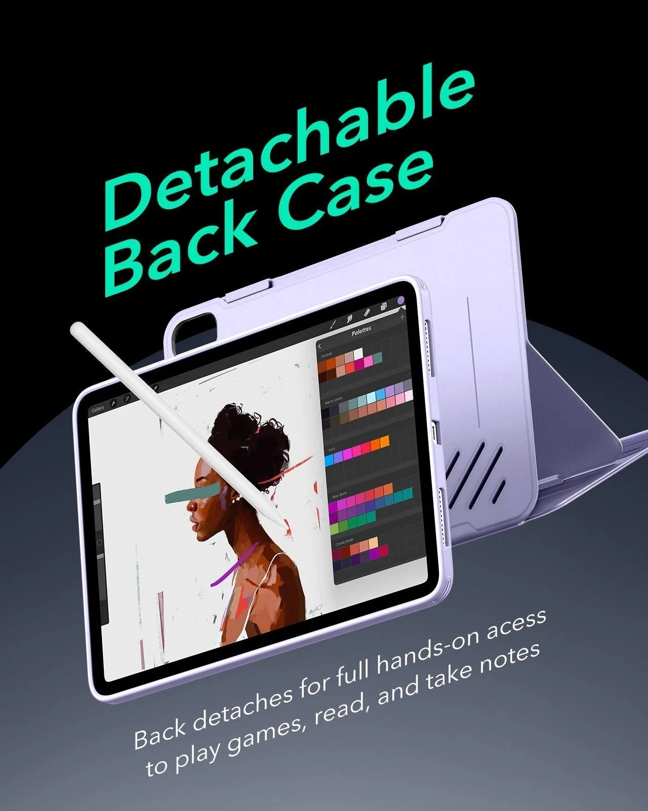 iPad Air 11" (M4) 2026 Bundle Shift Magnetic Case & Armorite® Protection - Light Purple - Image 3