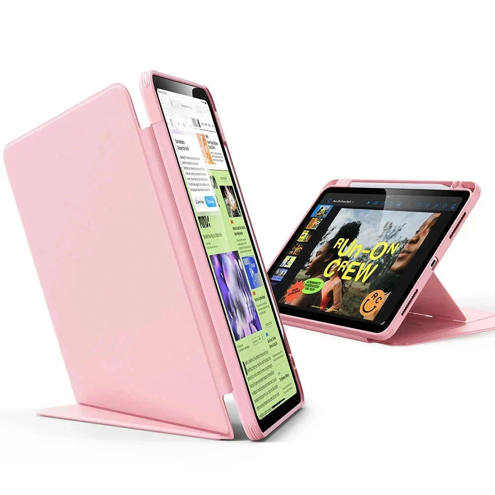 iPad Air 11" (M3) 2025 Bundle Flip Magnetic Case with Geo Digital Pencil - Pink - Image 3