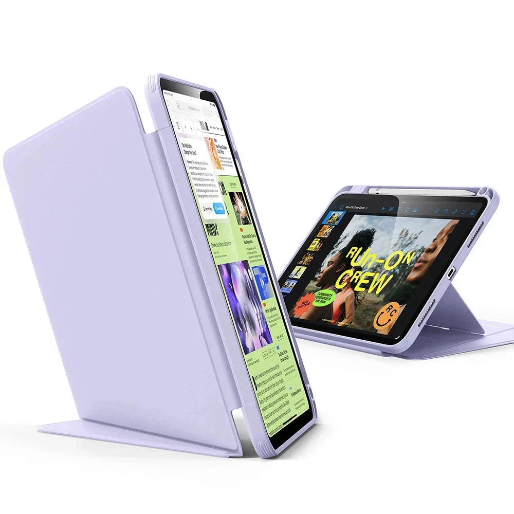 iPad 10th Gen Bundle Flip Magnetic Case with Geo Digital Pencil- Light Purple - Image 3