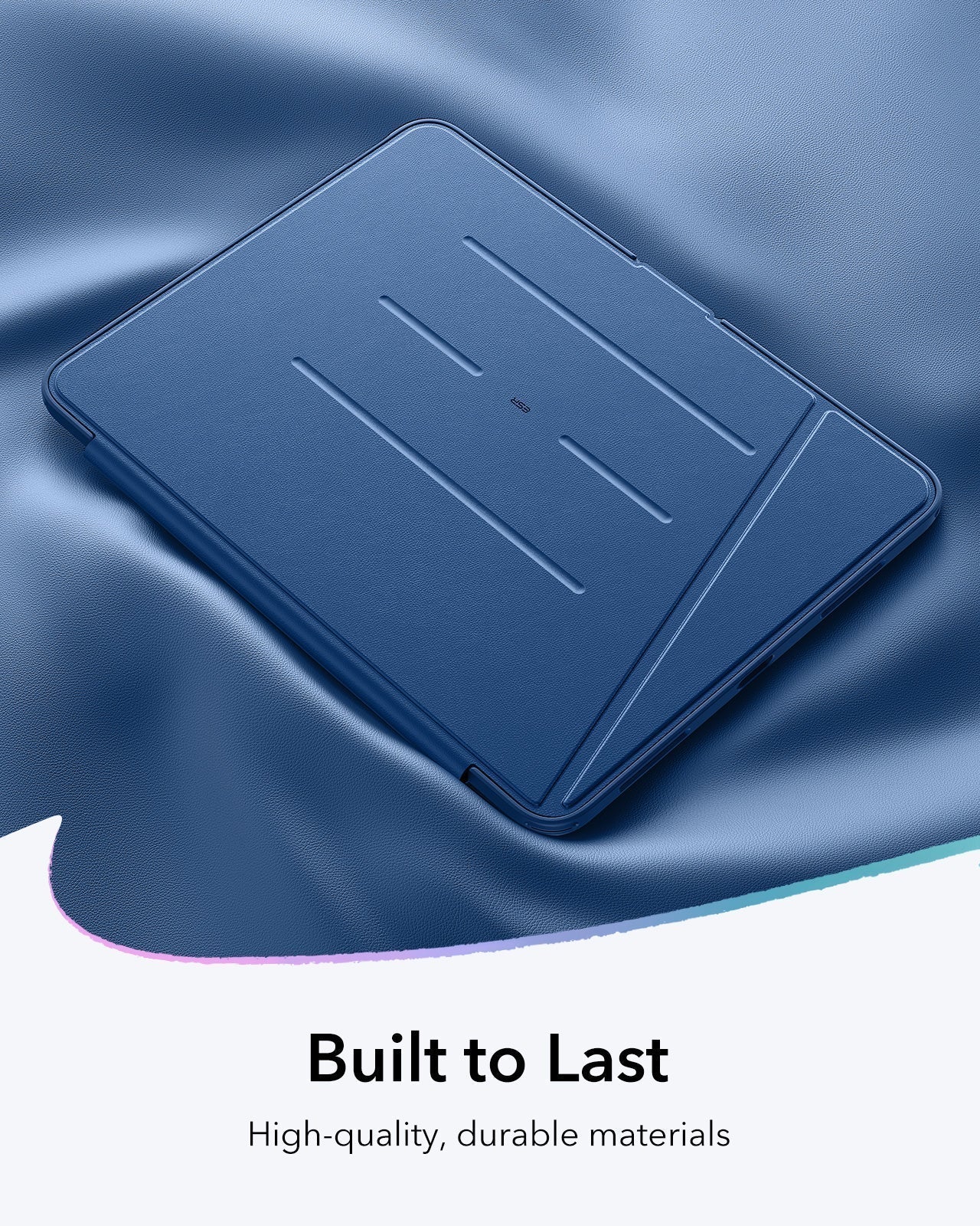 iPad Air 11" (M3) 2025 Bundle Flip Magnetic Case with Pencil Holder, Paper-Feel Magnetic & Armorite® Protection - Navy Blue - Image 9