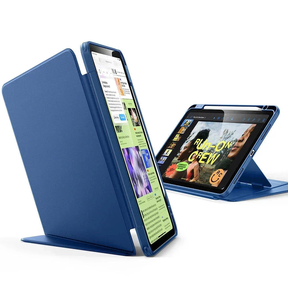 iPad Air 11" (M3) 2025 Bundle Flip Magnetic Case with Geo Digital Pencil - Navy Blue - Image 3