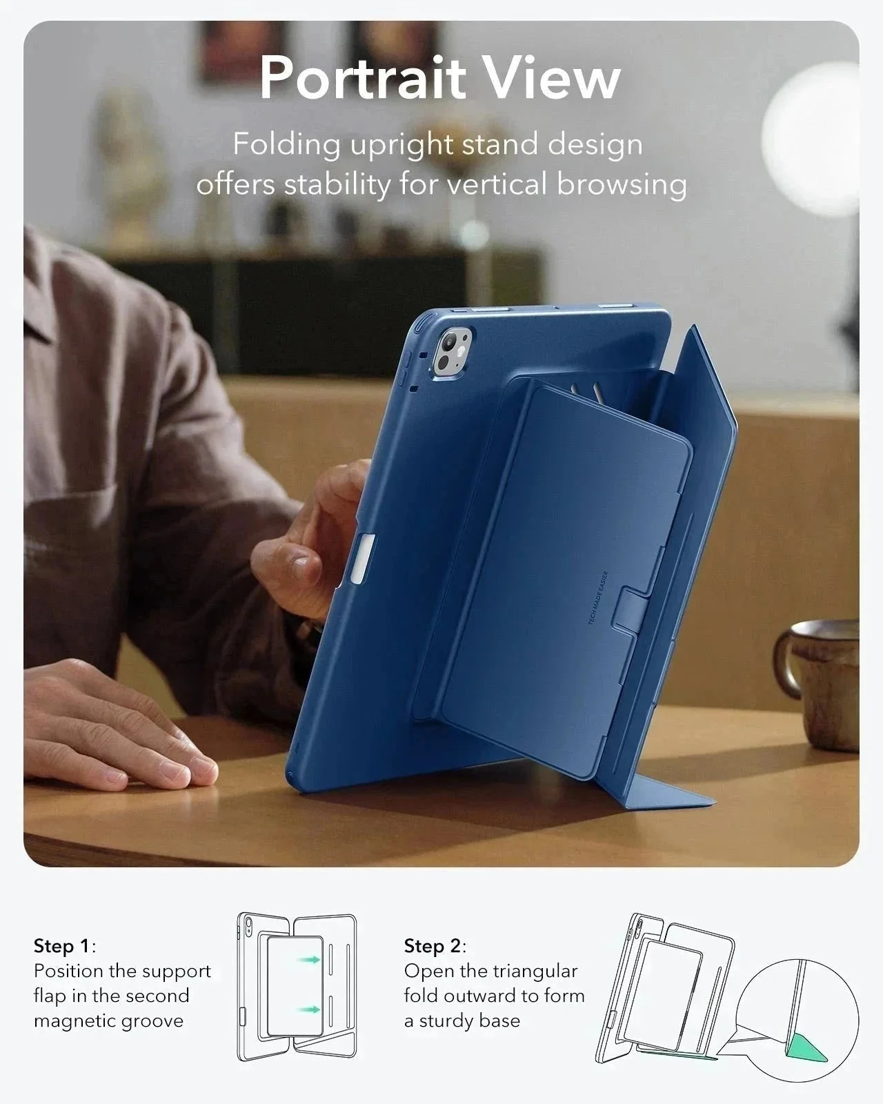 iPad Pro 11ʺ (2025) Flip Magnetic Protection Bundle - Navy Blue - Image 5