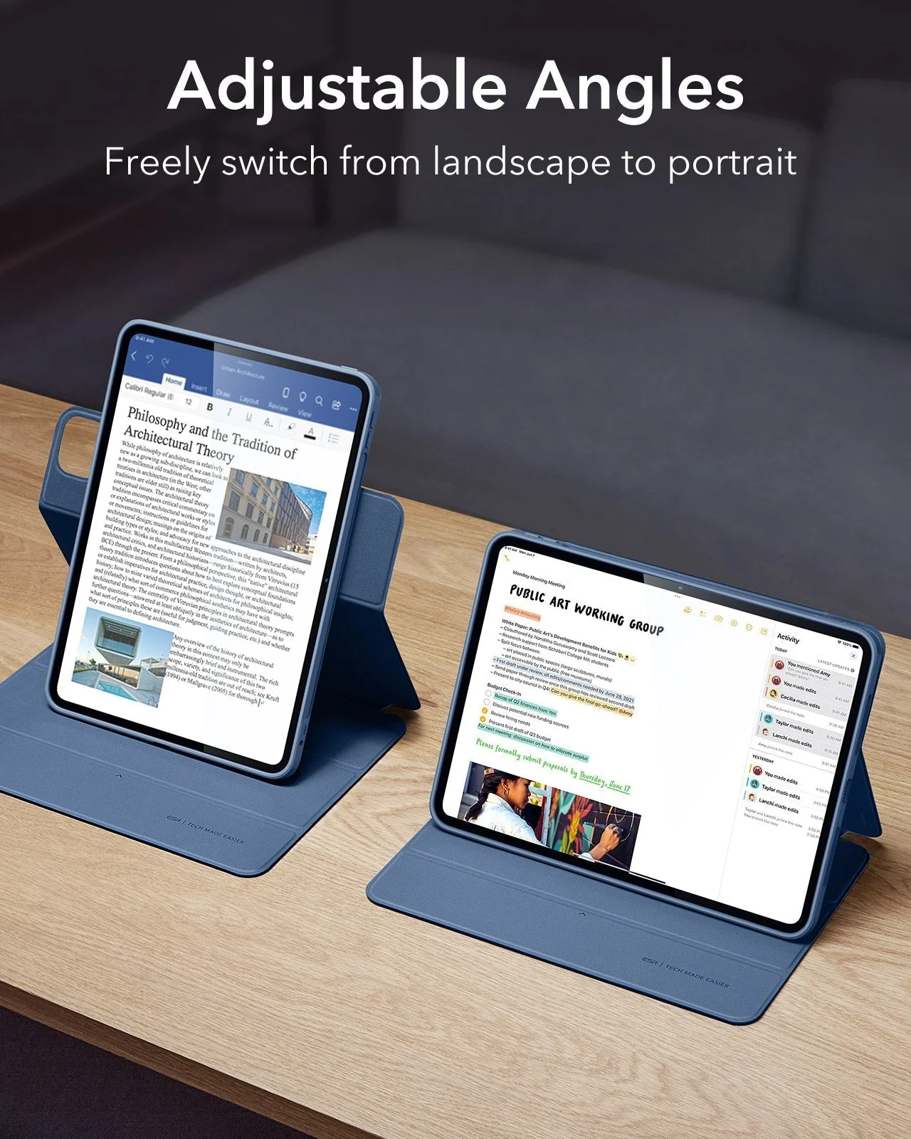 iPad Pro 11ʺ (2025) Rebound Case and Screen Protector Bundle - Navy Blue - Image 5